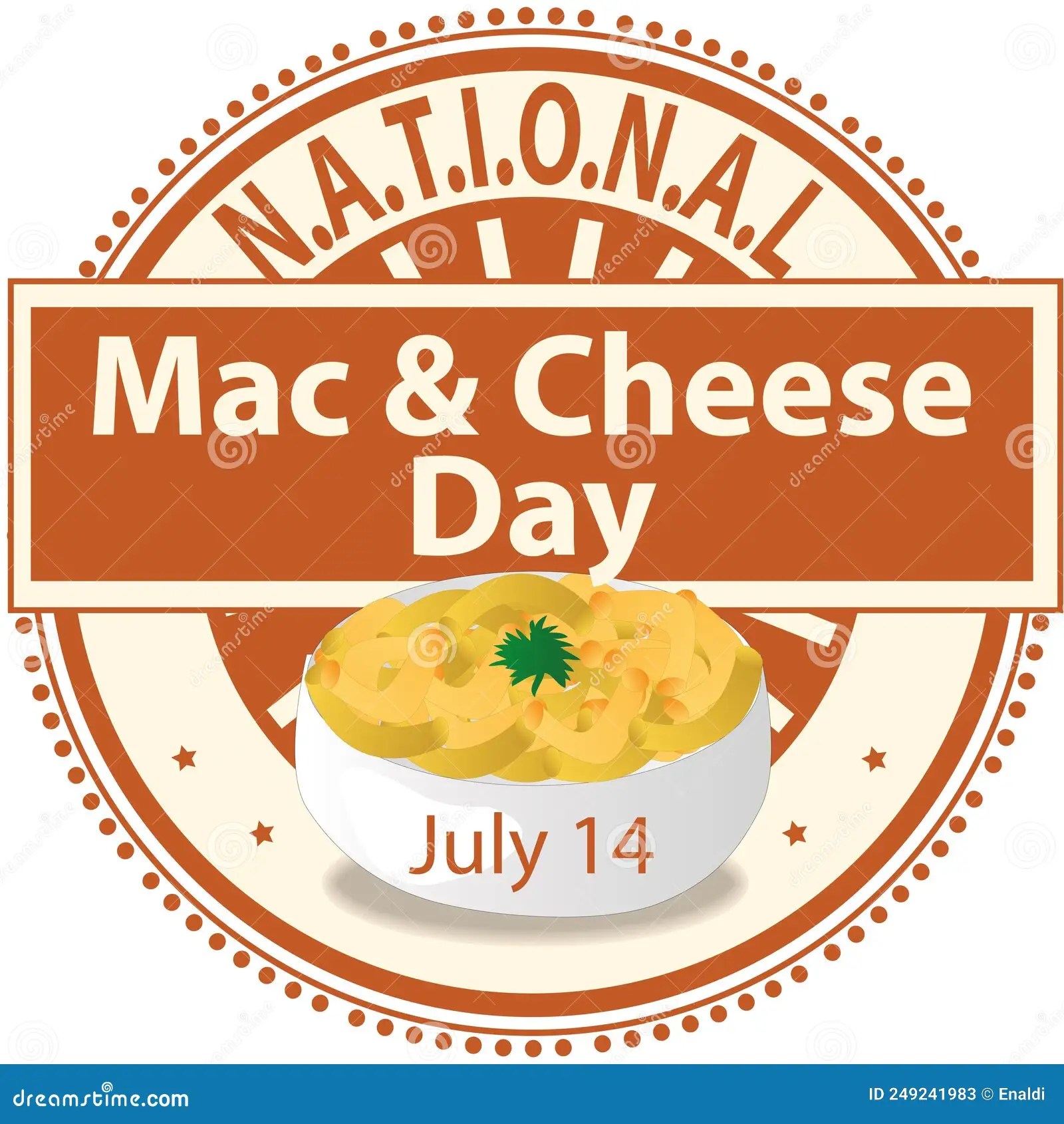 National Mac and Cheese Day Sign Stock Vector Illustration of junk