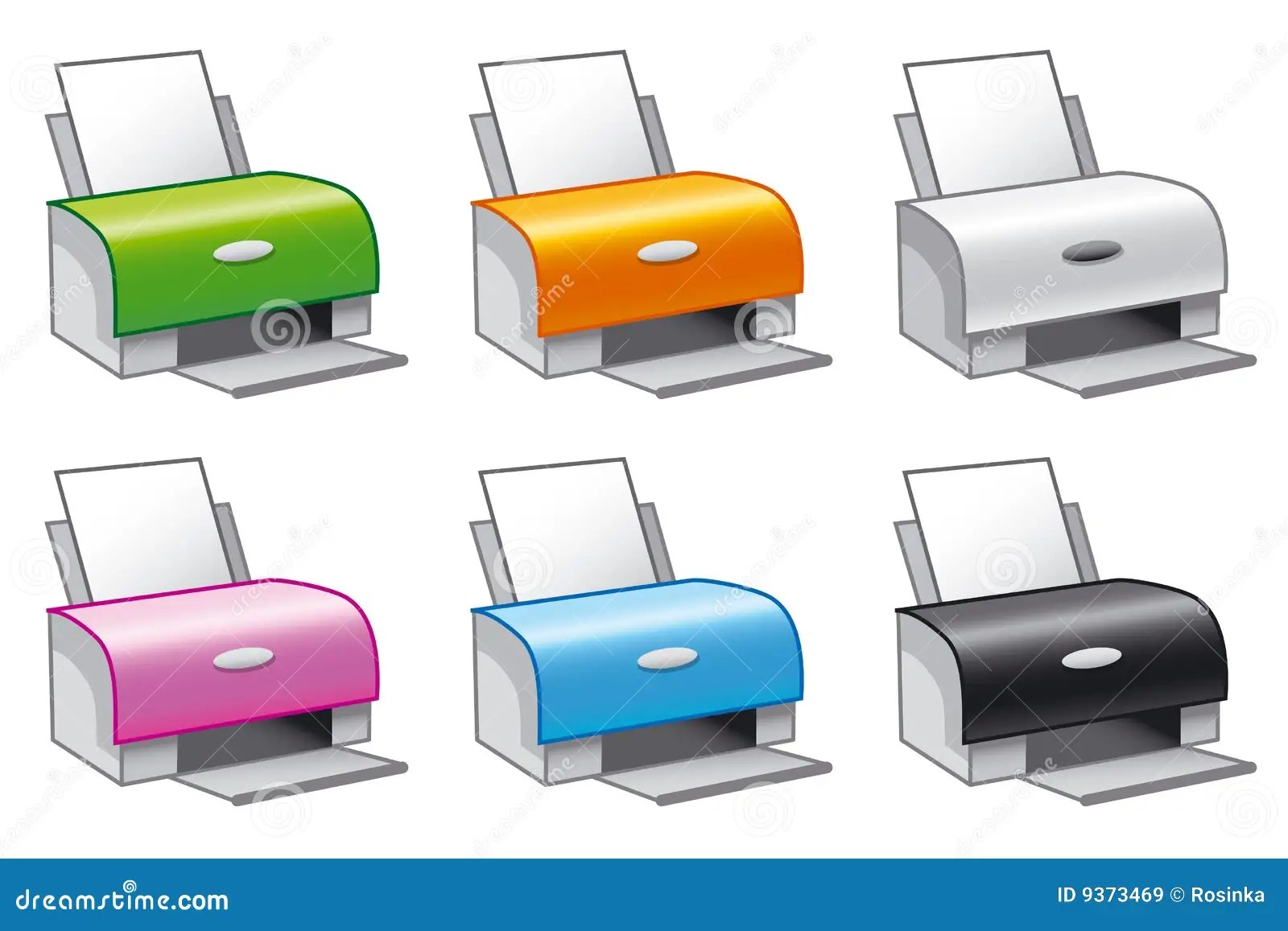 Printer icons stock vector. Illustration of tray, paper 9373469