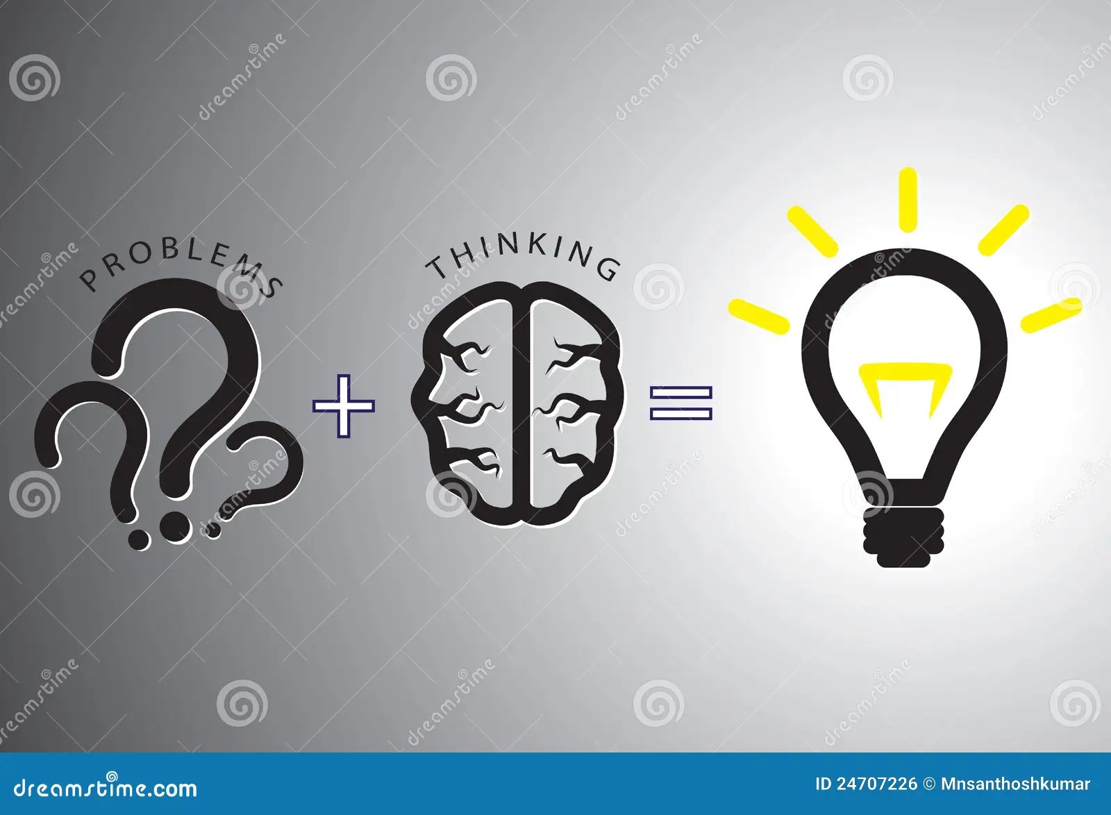 Problem Solution Concept Solving It Using Brain Royalty Free Stock