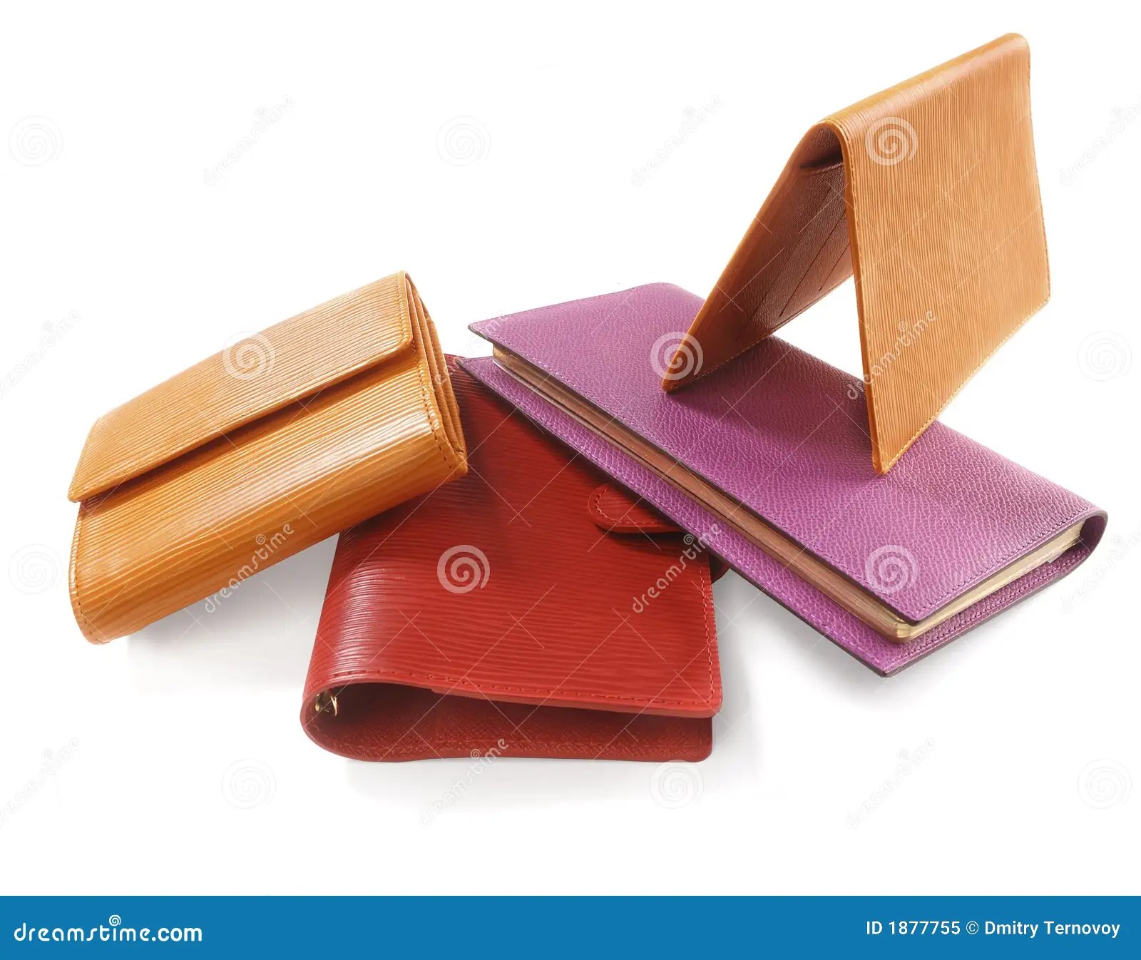Purses and blocknote stock image. Image of logbook, diary 1877755