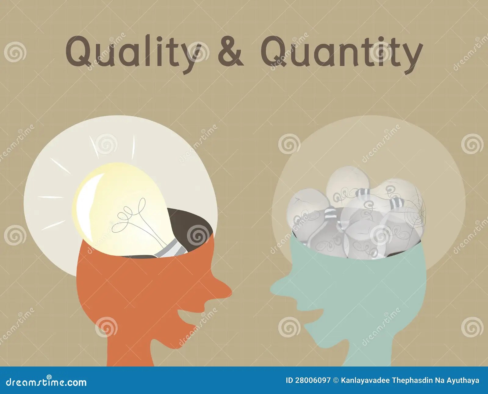 Quality And Quantity, Conceptual Royalty Free Stock Photography Image