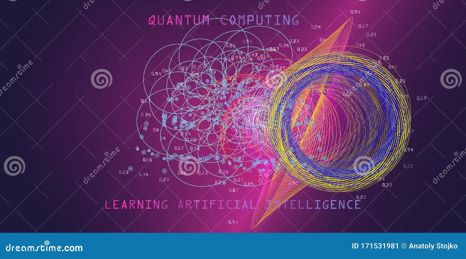 Quantum Computing Concept. Learning Artificial