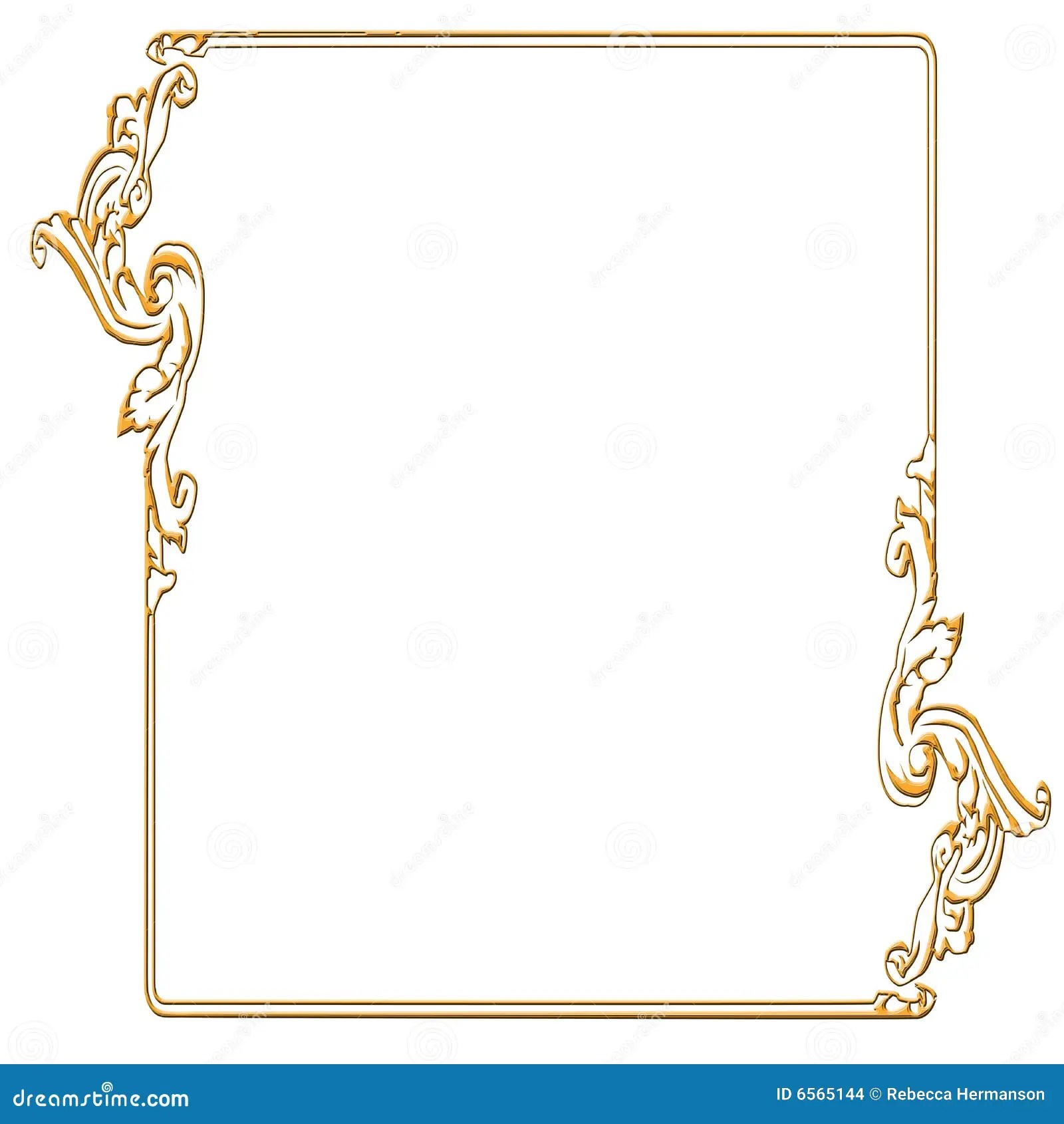 Rectangular Gold Frame Stock Images Image 6565144