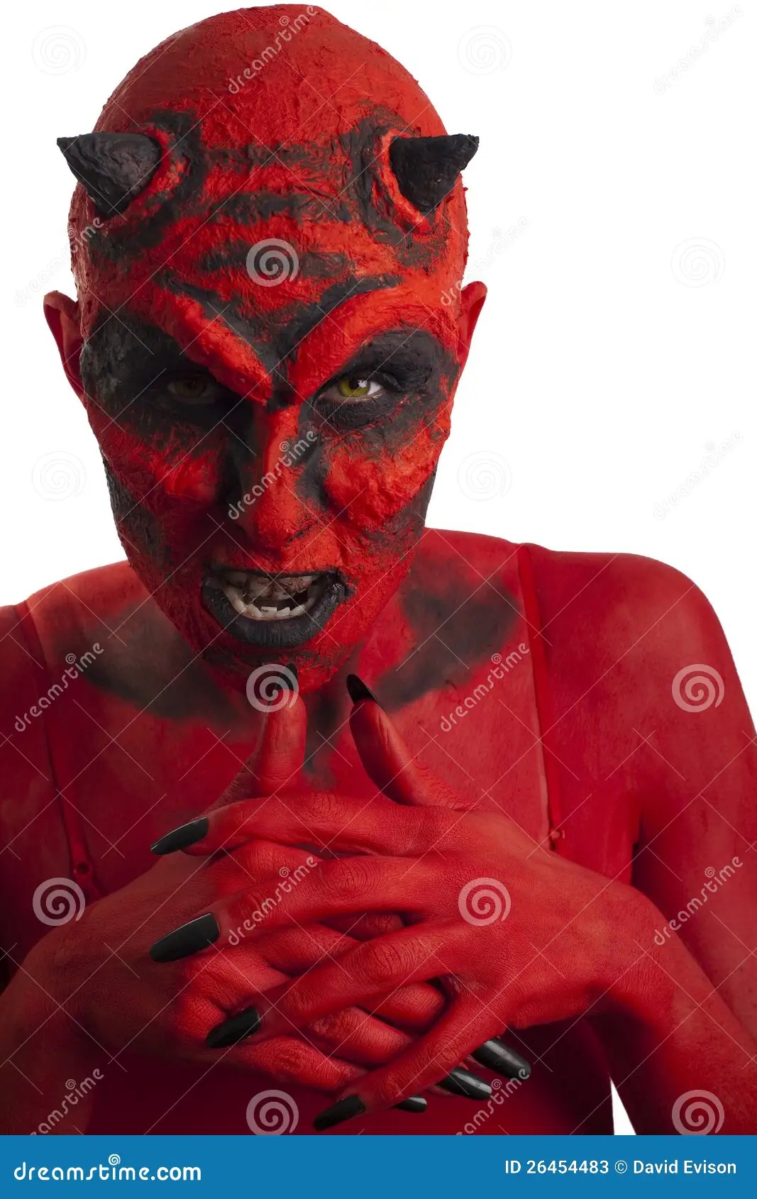 Red devil. stock image. Image of devil, satan, horns 26454483