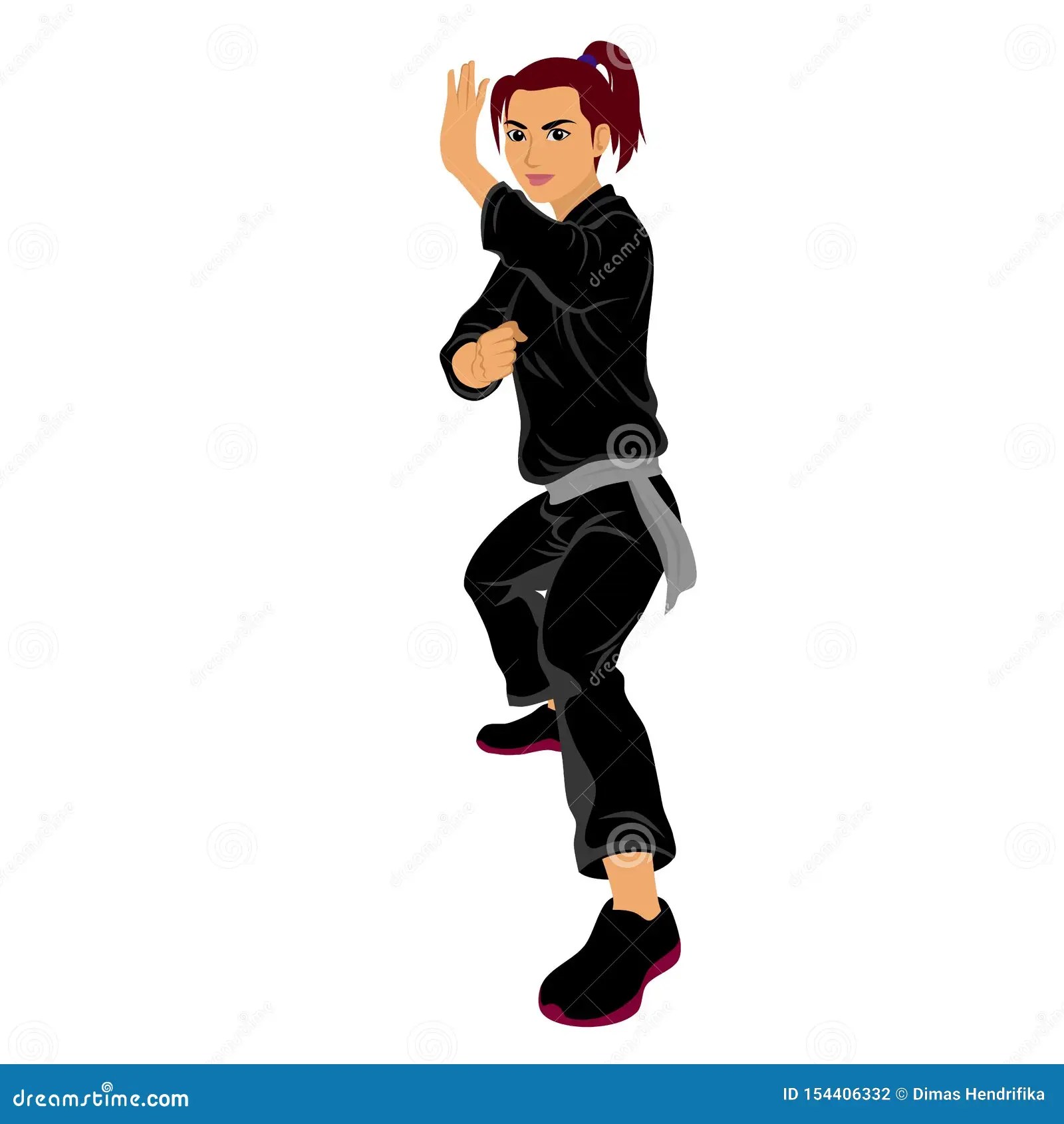 Vector of Silat Martial Arts from Indonesia Pose 6 Formal Clothes