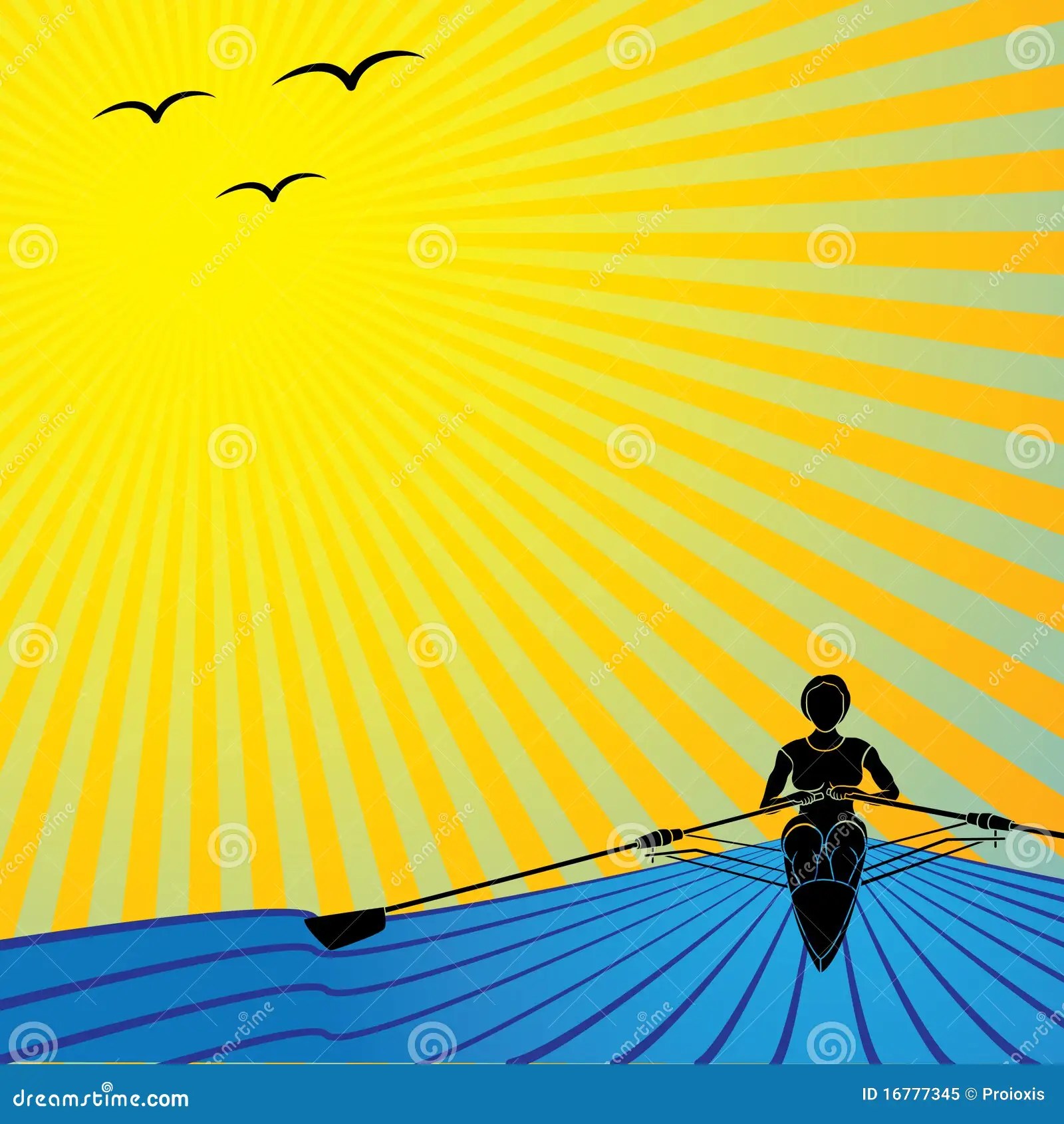 Rowing stock illustration. Illustration of sports, water 16777345