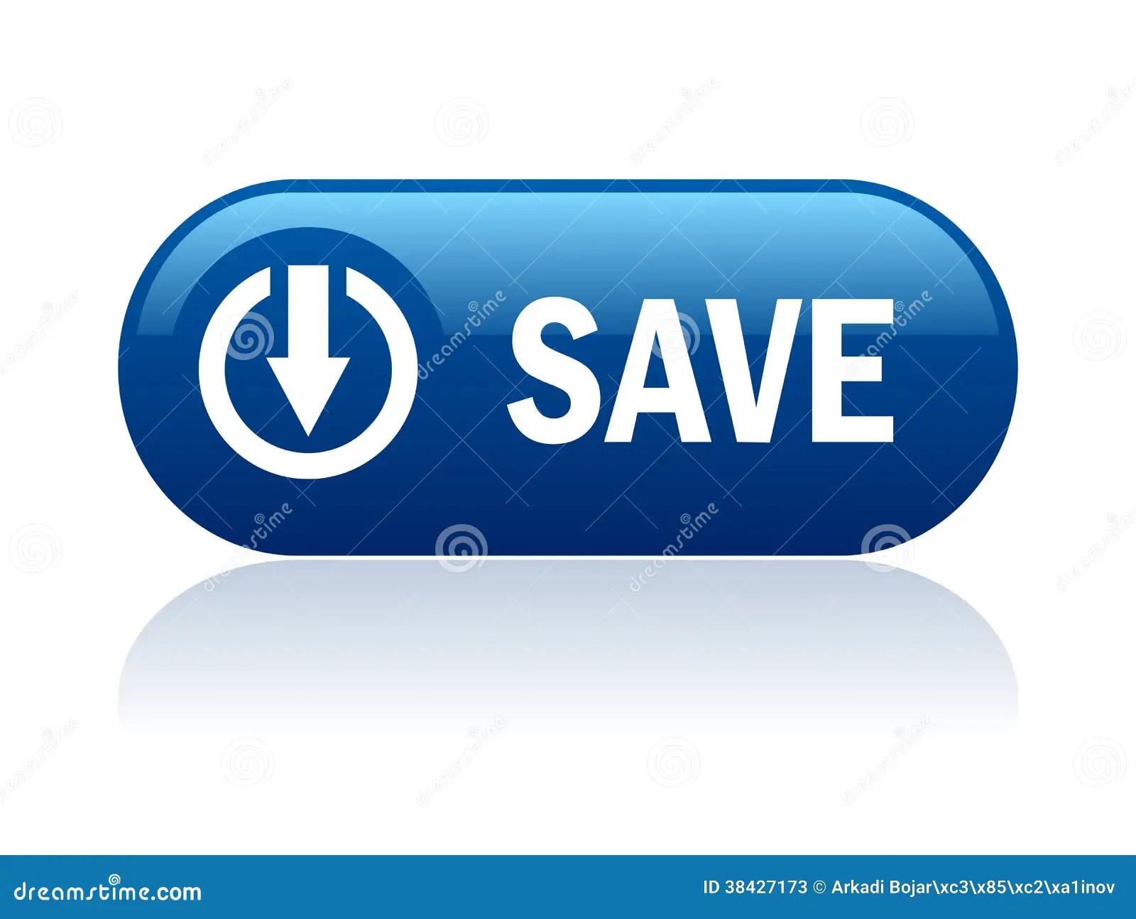 Save vector button stock vector. Illustration of blue 38427173