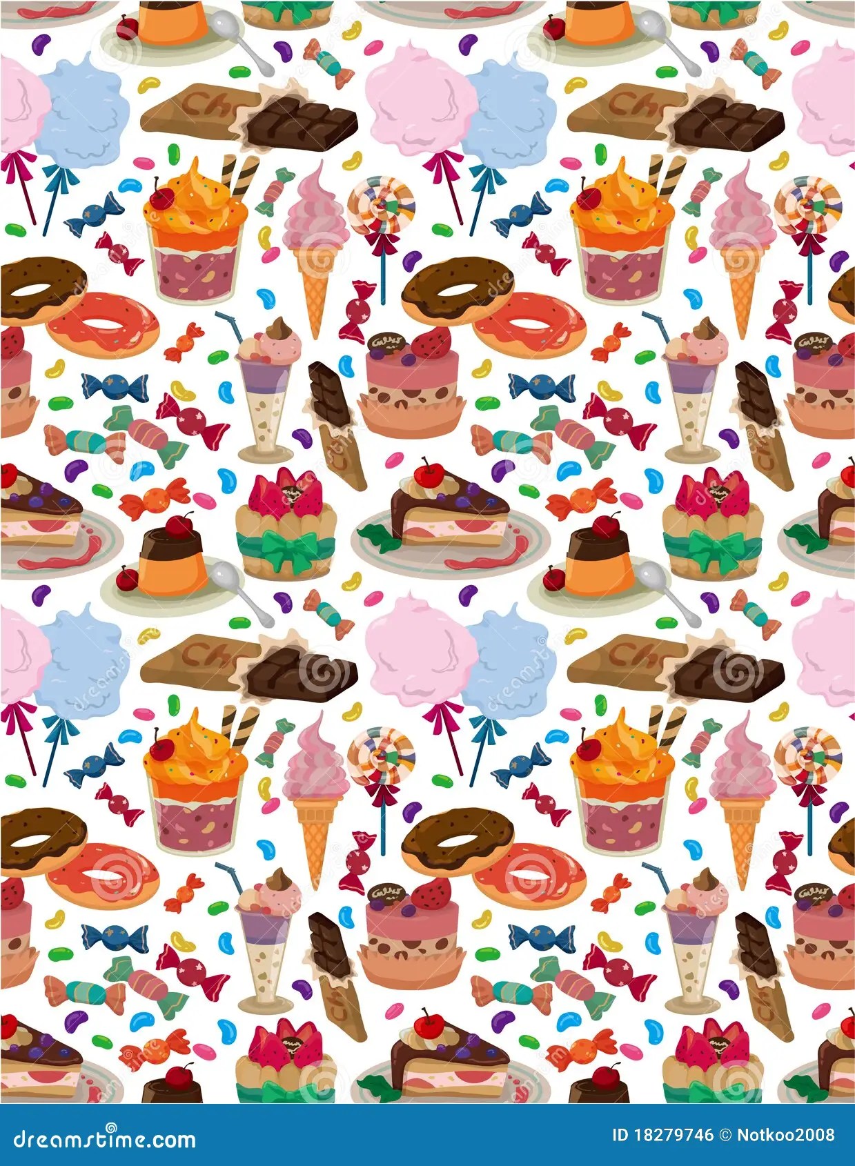 Seamless candy pattern stock vector. Illustration of delicious 18279746