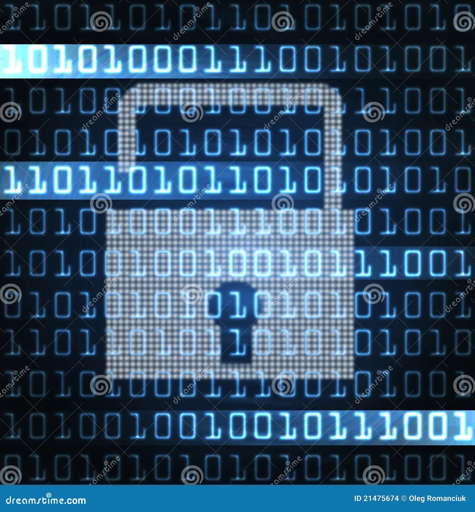 Security Lock and Binary Code Stock Illustration Illustration of cyberspace, hacker 21475674