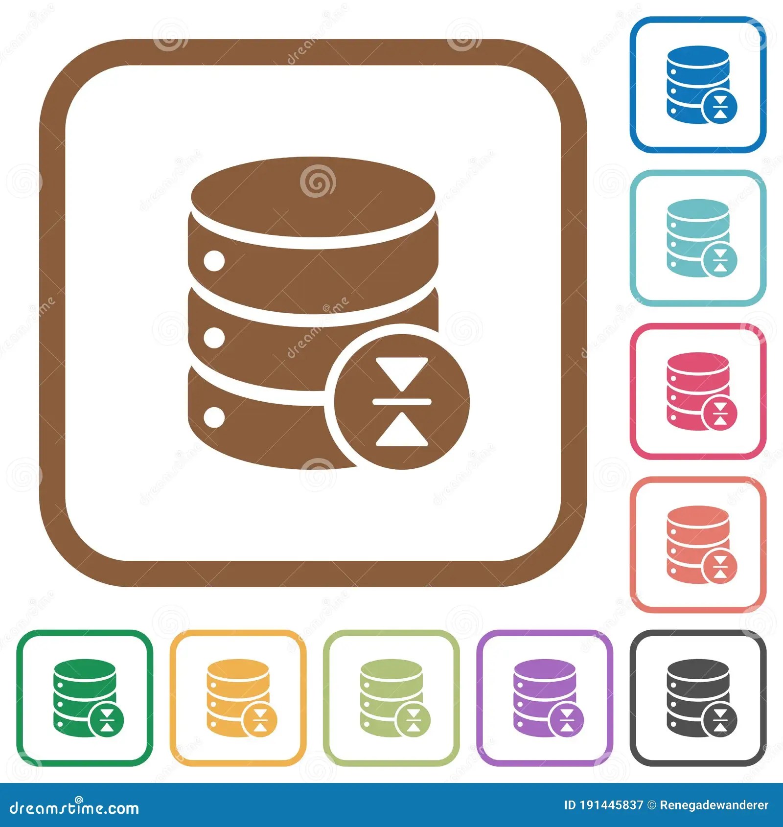 Select Database Table Row Simple Icons Stock Vector Illustration of
