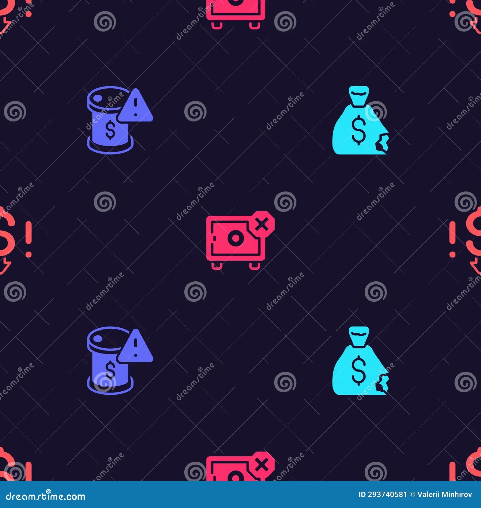 Set Money Bag, Drop in Crude Oil Price, Safe and Dollar Rate Decrease