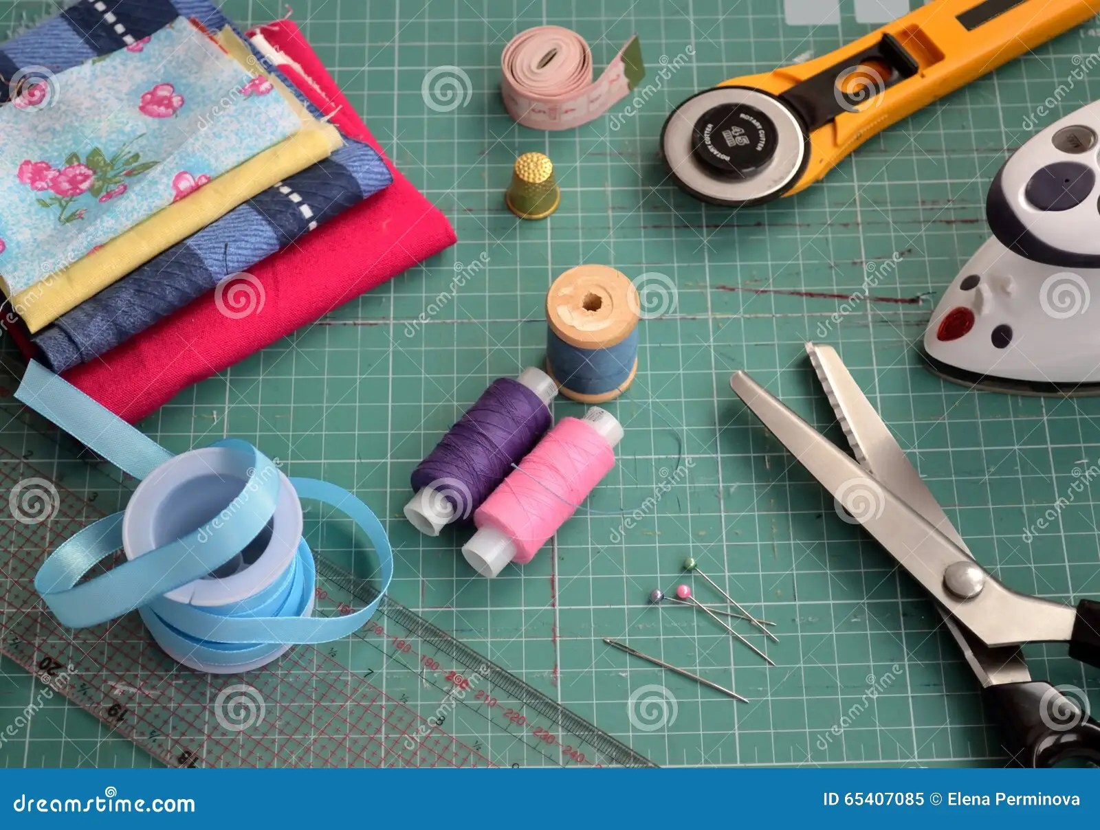 A Set of Tools for Patchwork Stock Image Image of pins, seamstress