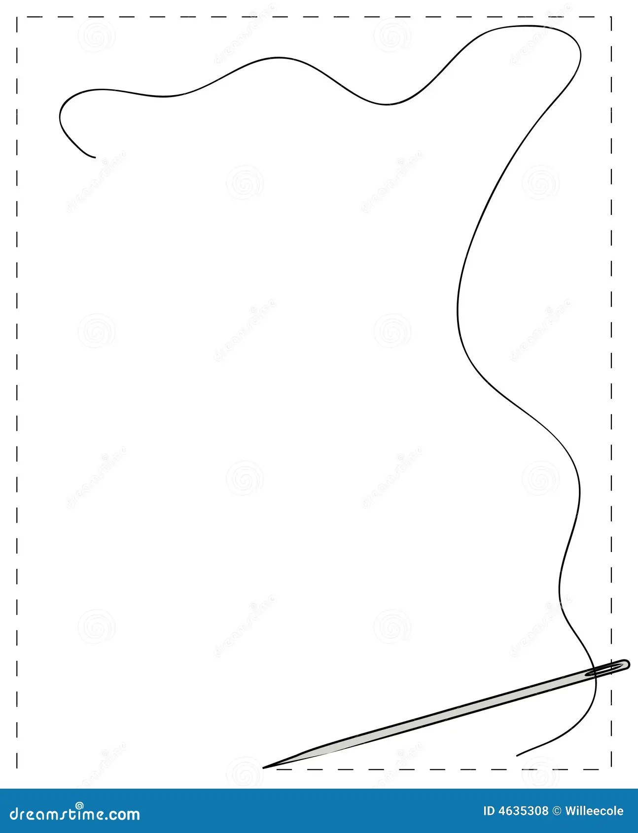 Sewing Border Royalty Free Stock Photos Image 4635308