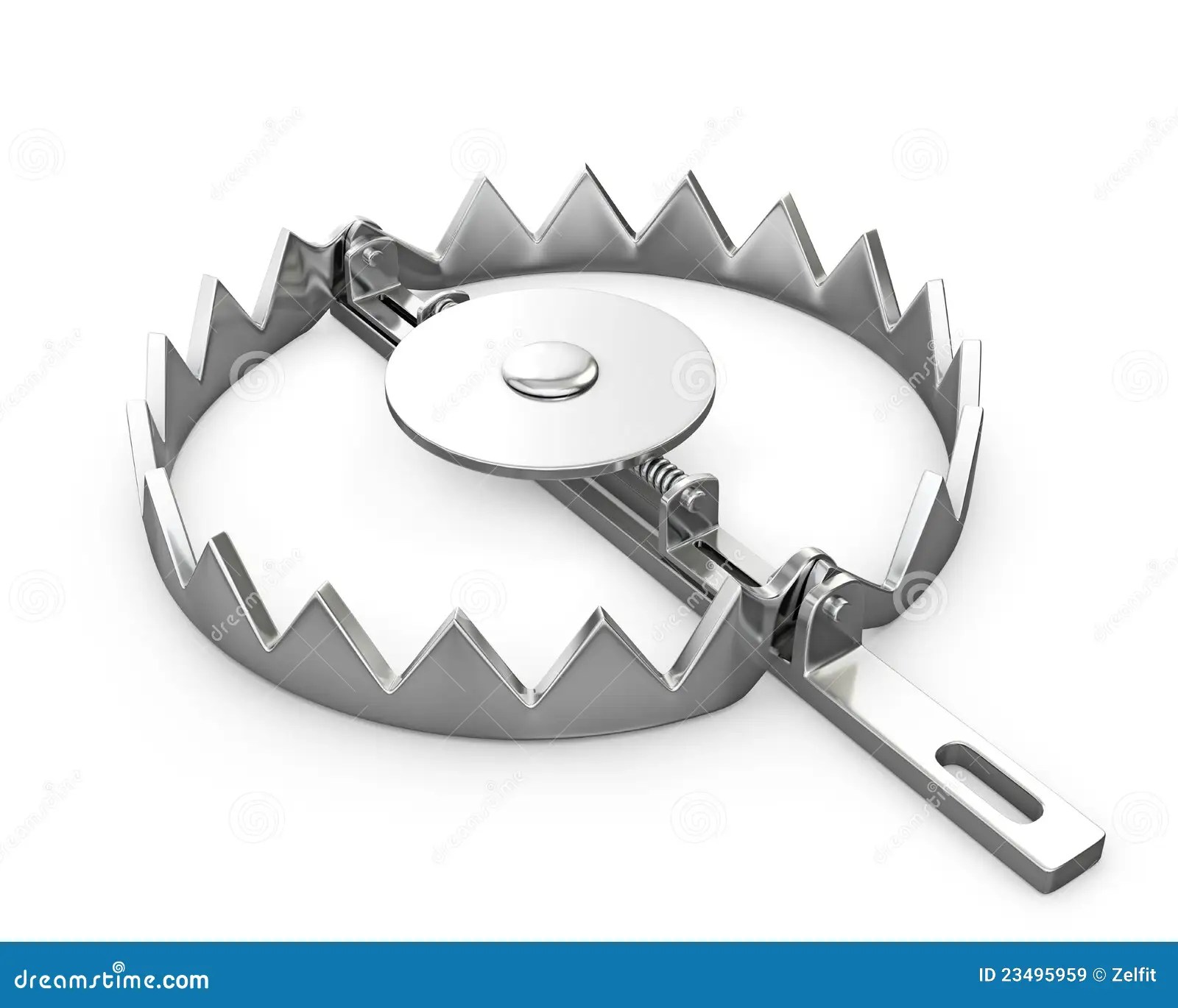 Sharp bear trap stock illustration. Illustration of catching 23495959