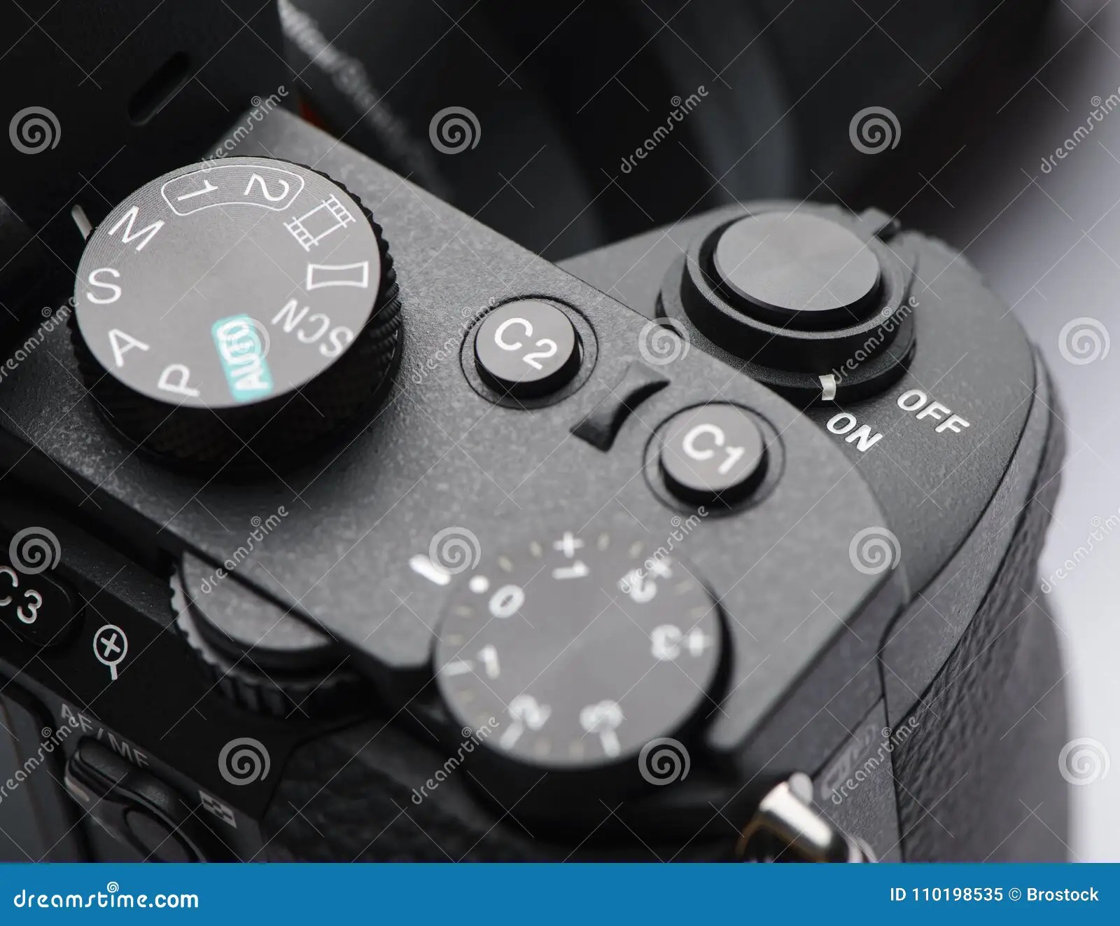Shutter Button on Mirrorless Camera Stock Image Image of macro, wheel