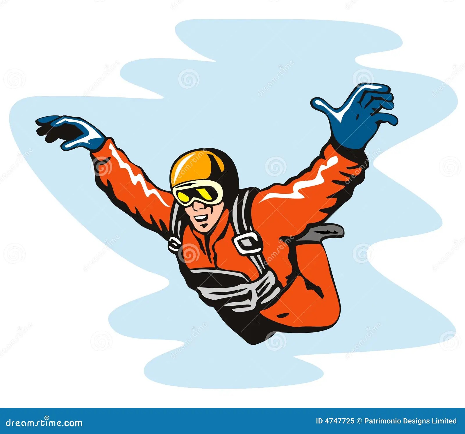 Skydiving stock vector. Illustration of skydiving, vector 4747725