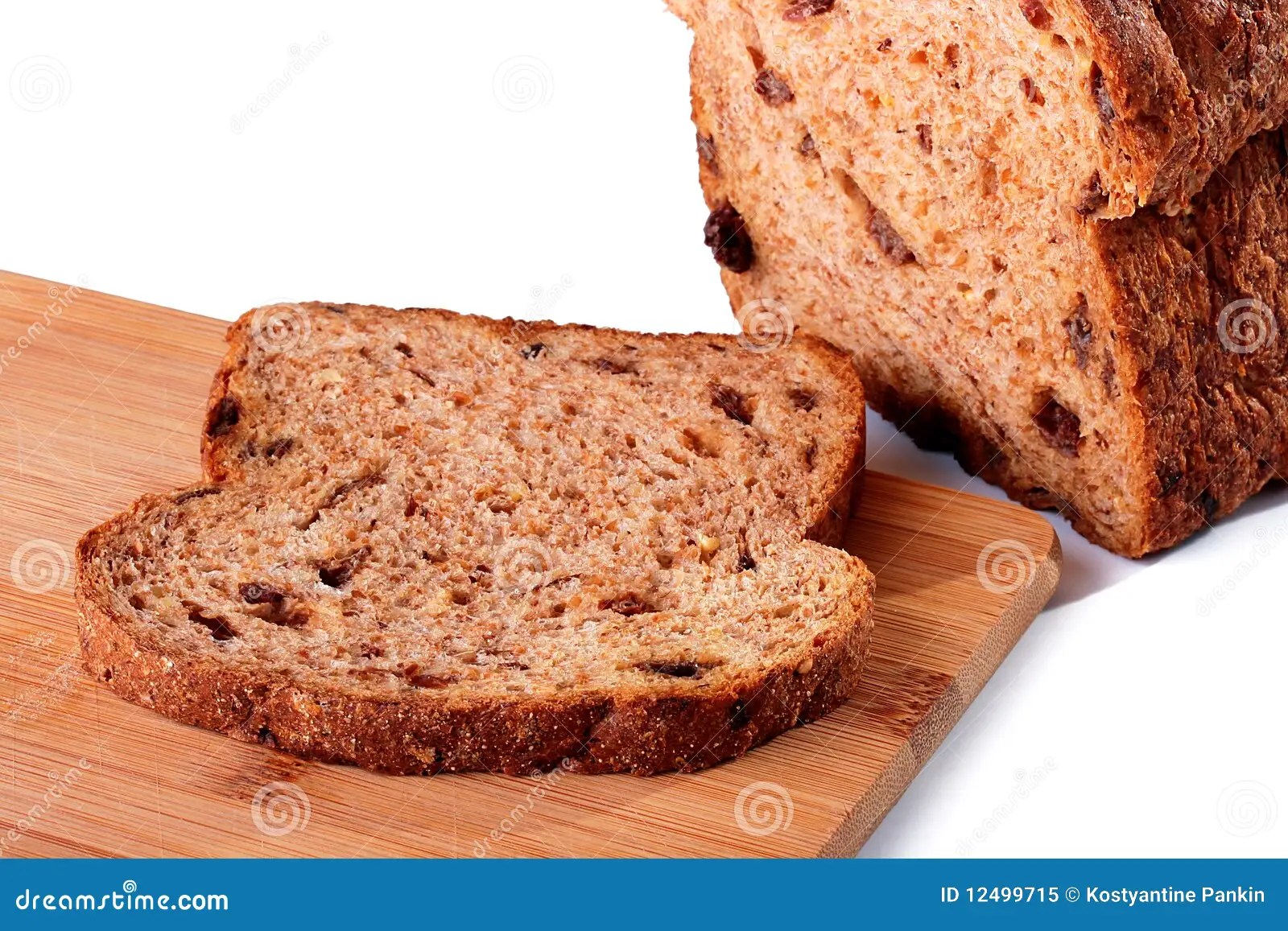Slice bread stock image. Image of raisin, bread, carbohydrate 12499715