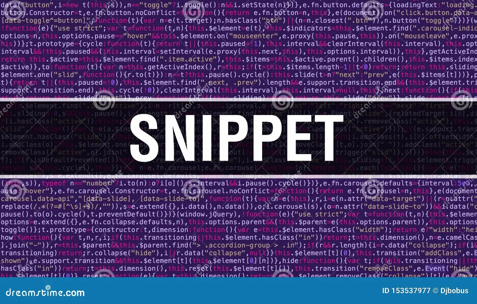 Snippet Text Written On Programming Code Abstract Technology Background