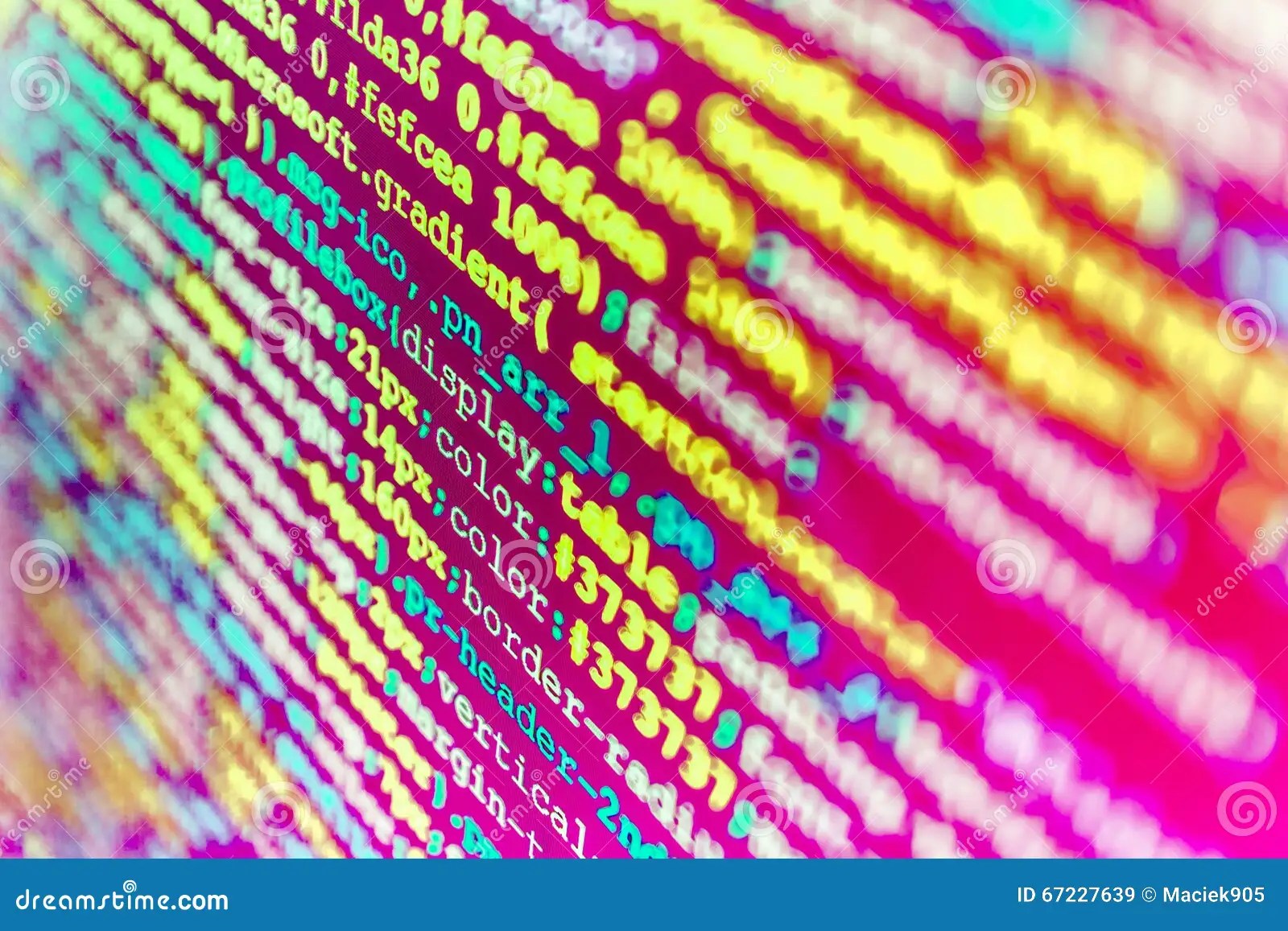 Software Developer Workspace Screen Stock Image Image of command