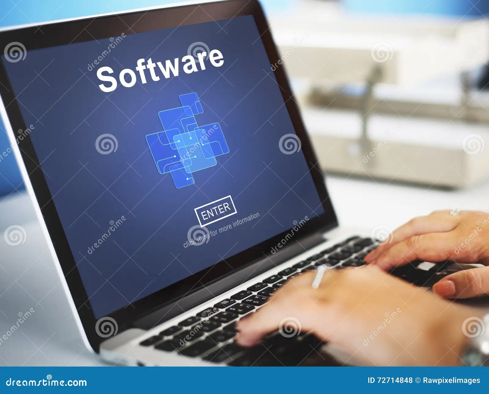 Software Digital Electronics Programs Concept Stock Photo