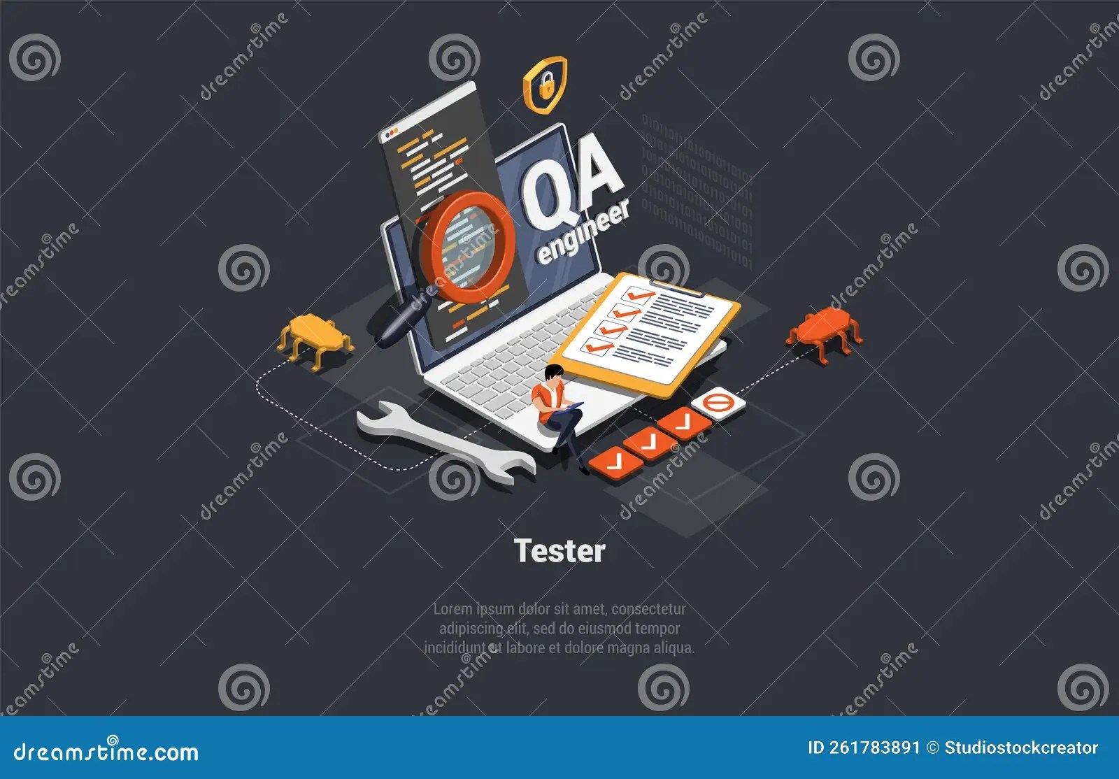 Software Testing Concept. Software Tester Testing Programs, Debugging