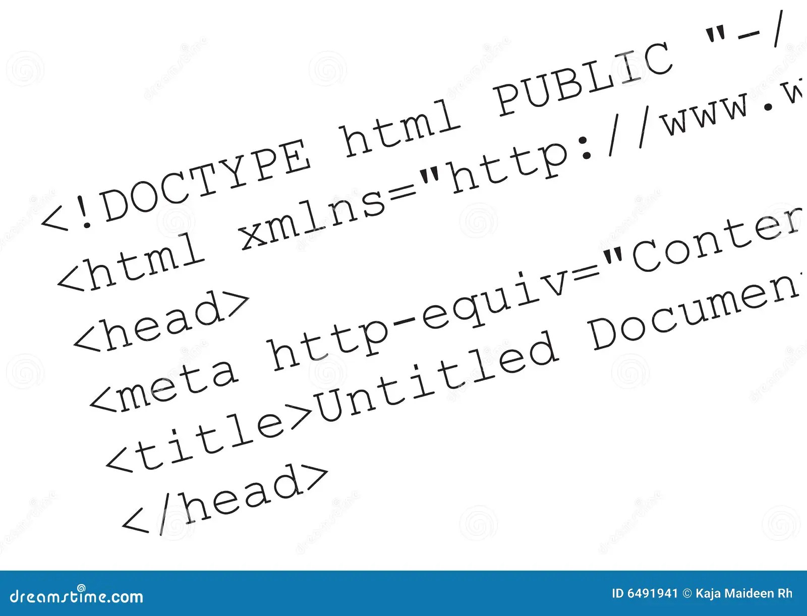 Source Code Html Vector Stock Image Image 6491941