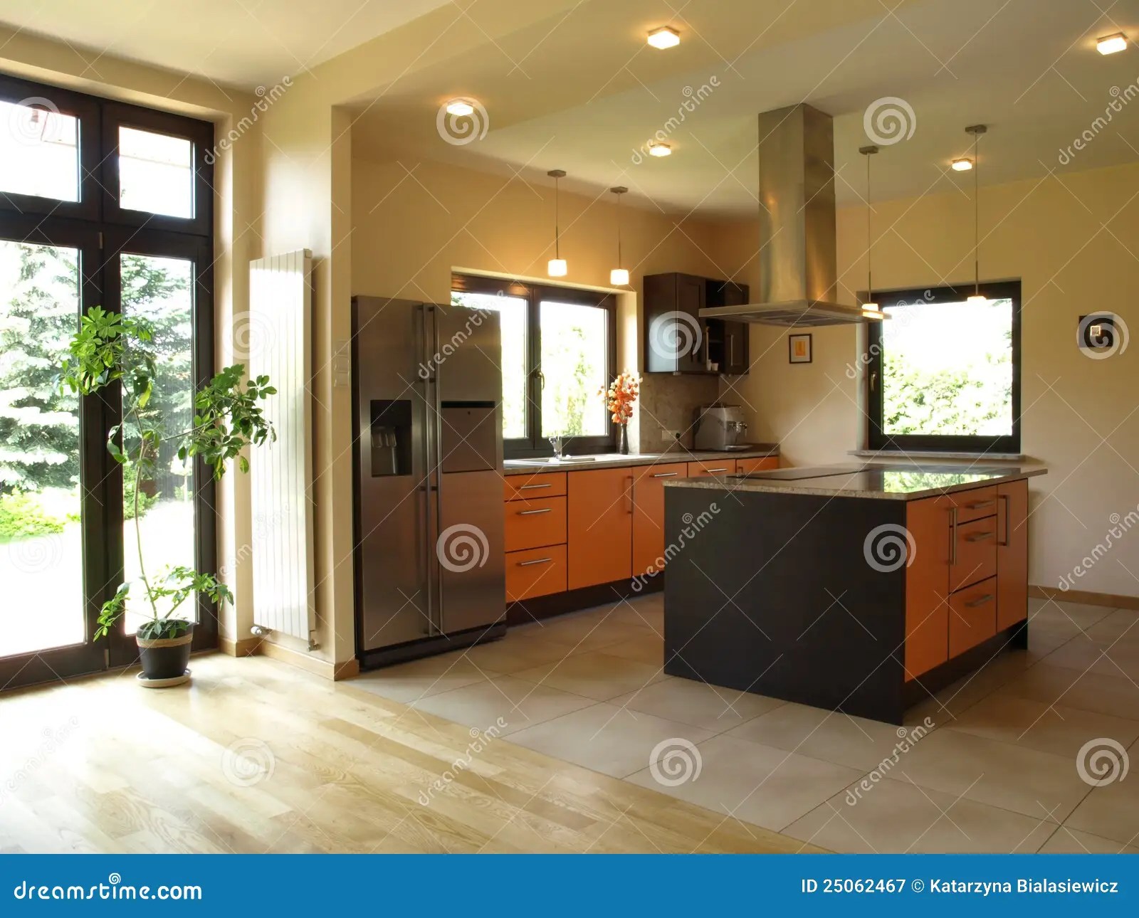 Spacious kitchen stock image. Image of decor, architecture 25062467