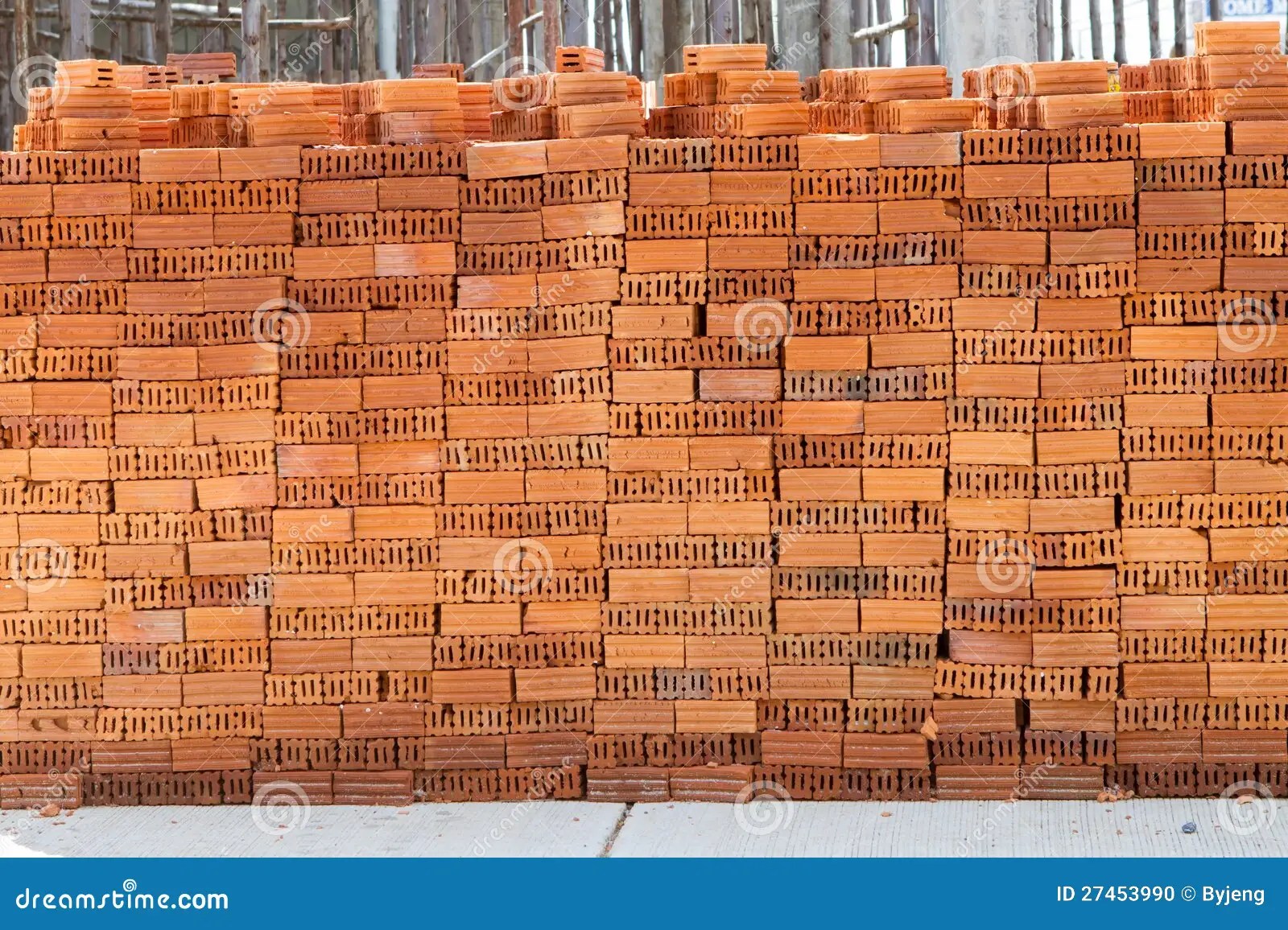A stack of bricks stock photo. Image of construction 27453990