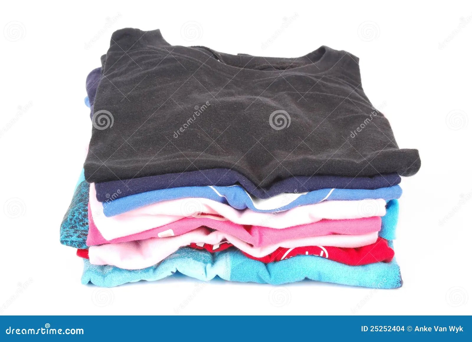 Pile of pressed clothes stock photo. Image of horizontal 25252404