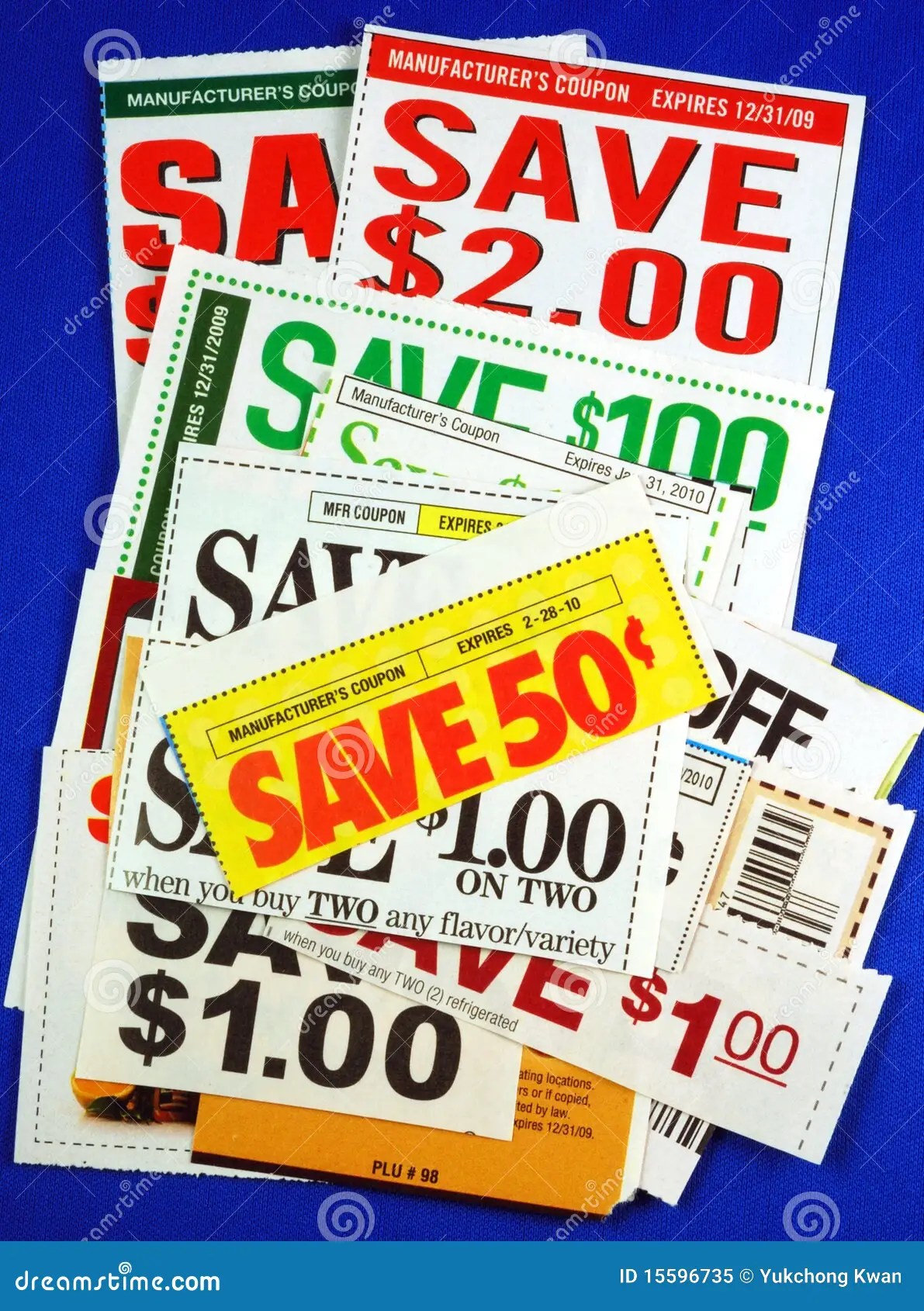 Stack of coupons stock image. Image of save, frugal, savings 15596735