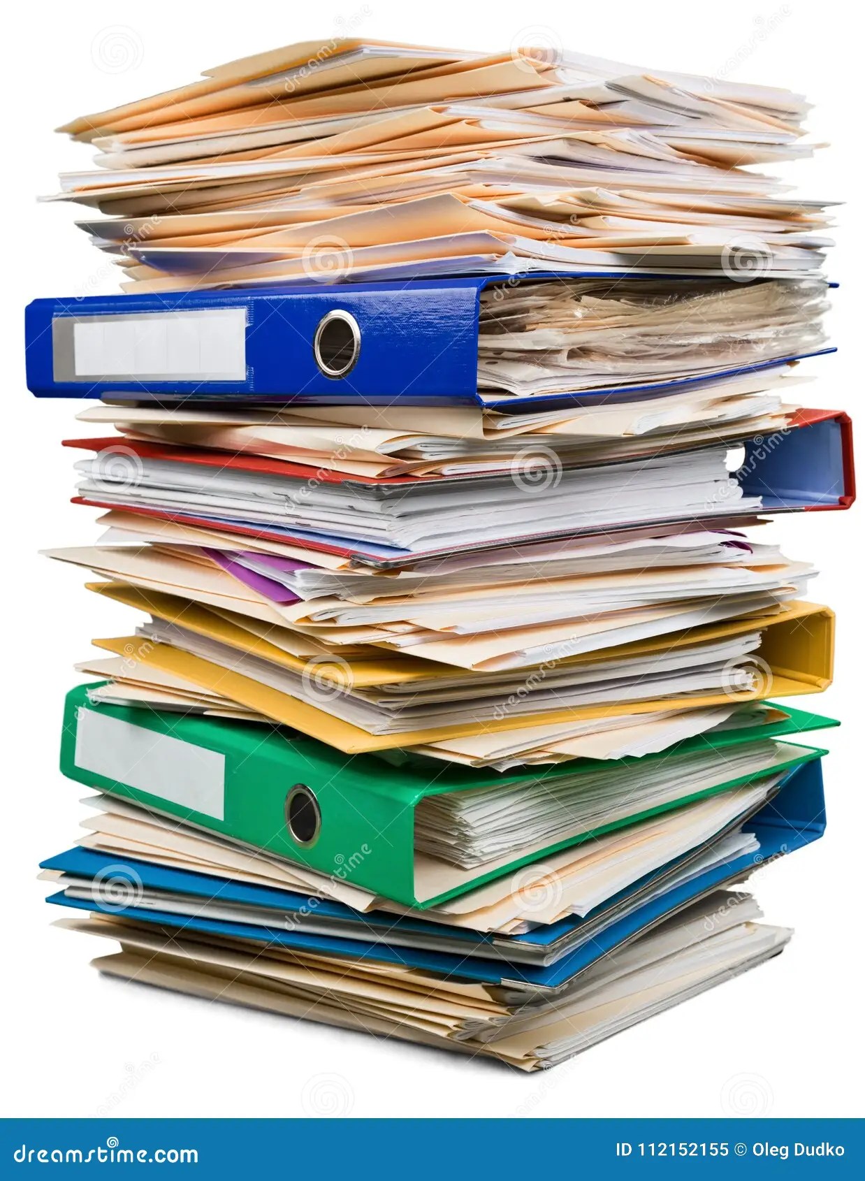 Stack of Documents / Files stock image. Image of high - 112152155