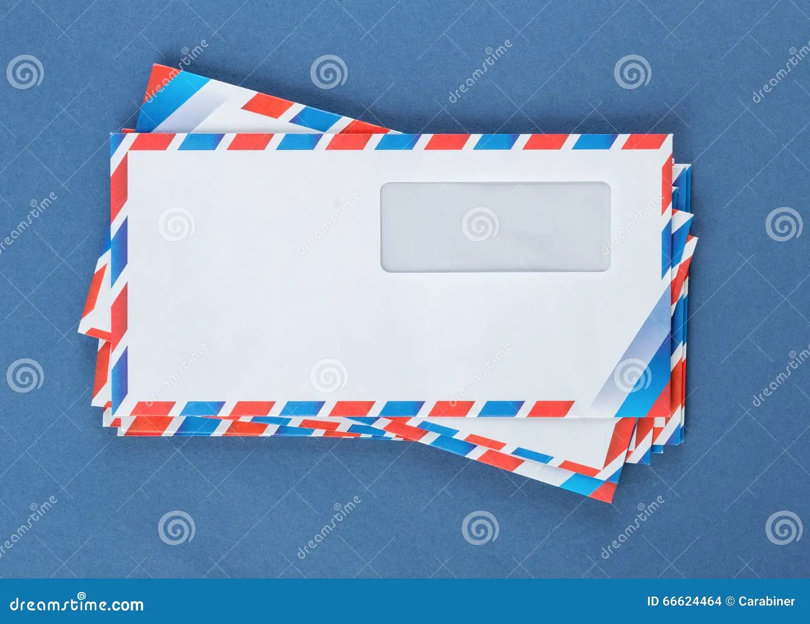 A Stack of Envelopes on a Blue Stock Photo Image of concept, business