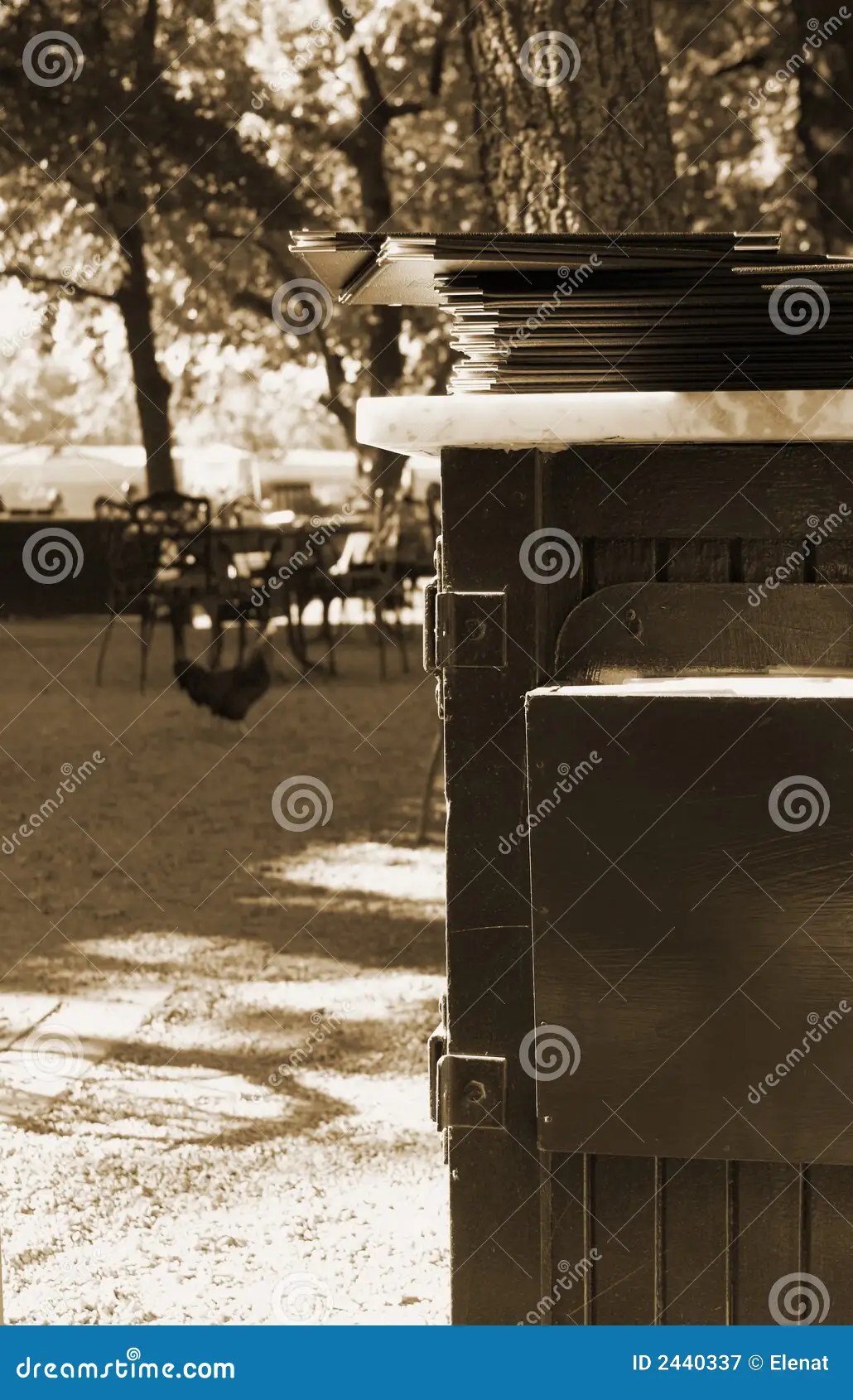 Stack of Menus on Marble Table Stock Image Image of folded, outdoors