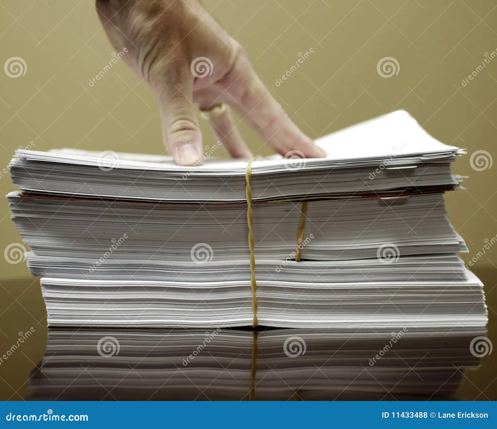 Stack of Papers stock photo. Image of paperwork, papers 11433488