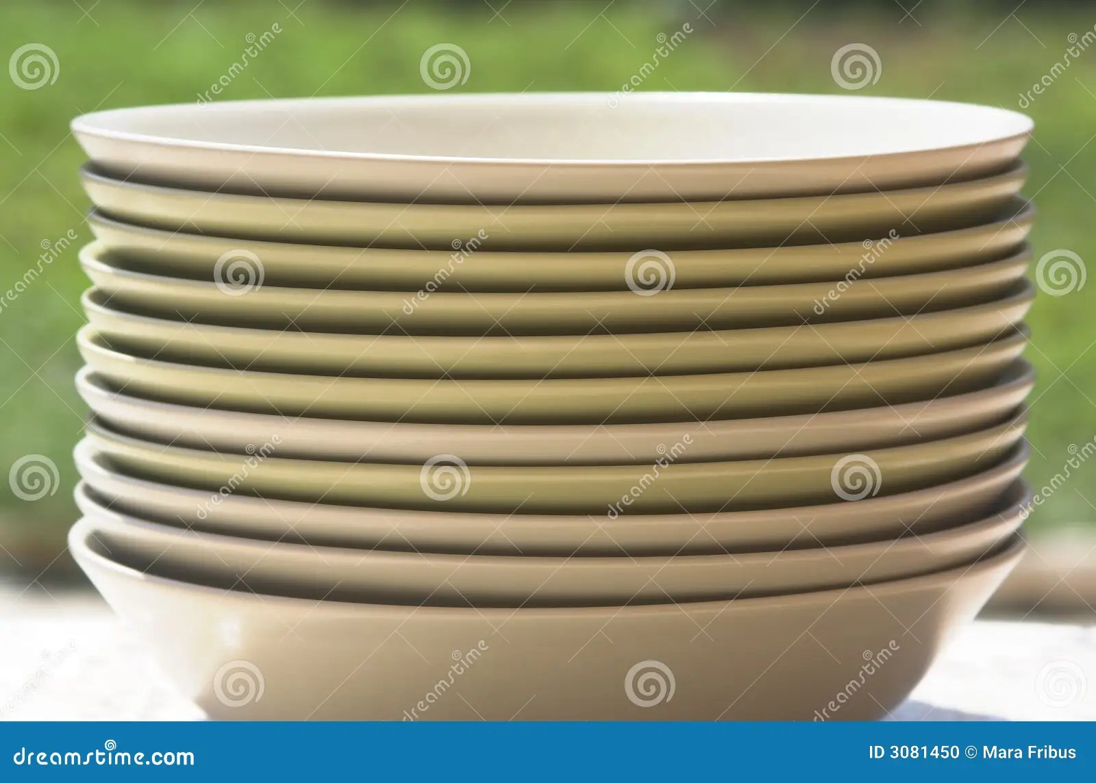 Stack Of Plates Stock Photo Image 3081450
