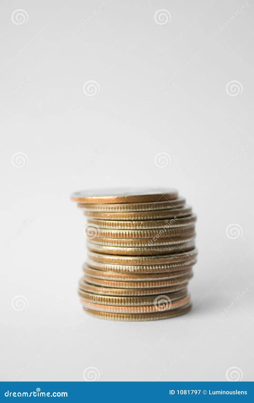 Stack of Quarters stock image. Image of stack, investment 1081797