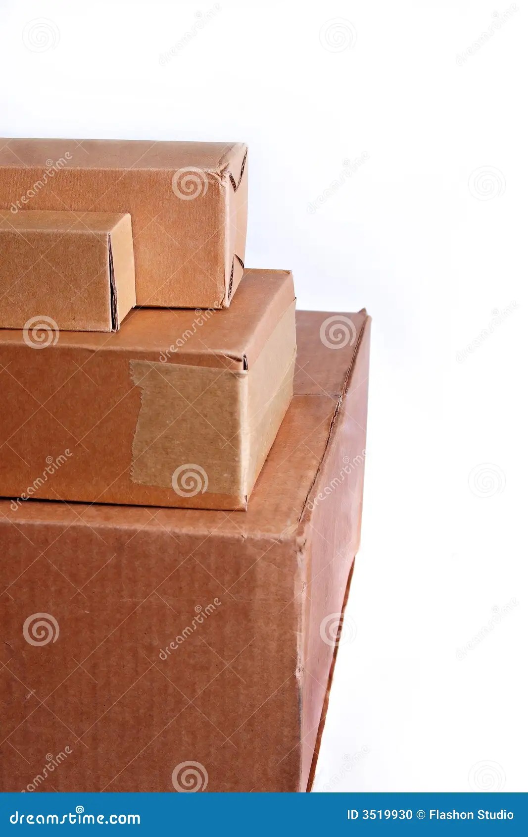 Stack of shipping boxes stock photo. Image of packer, packaging 3519930