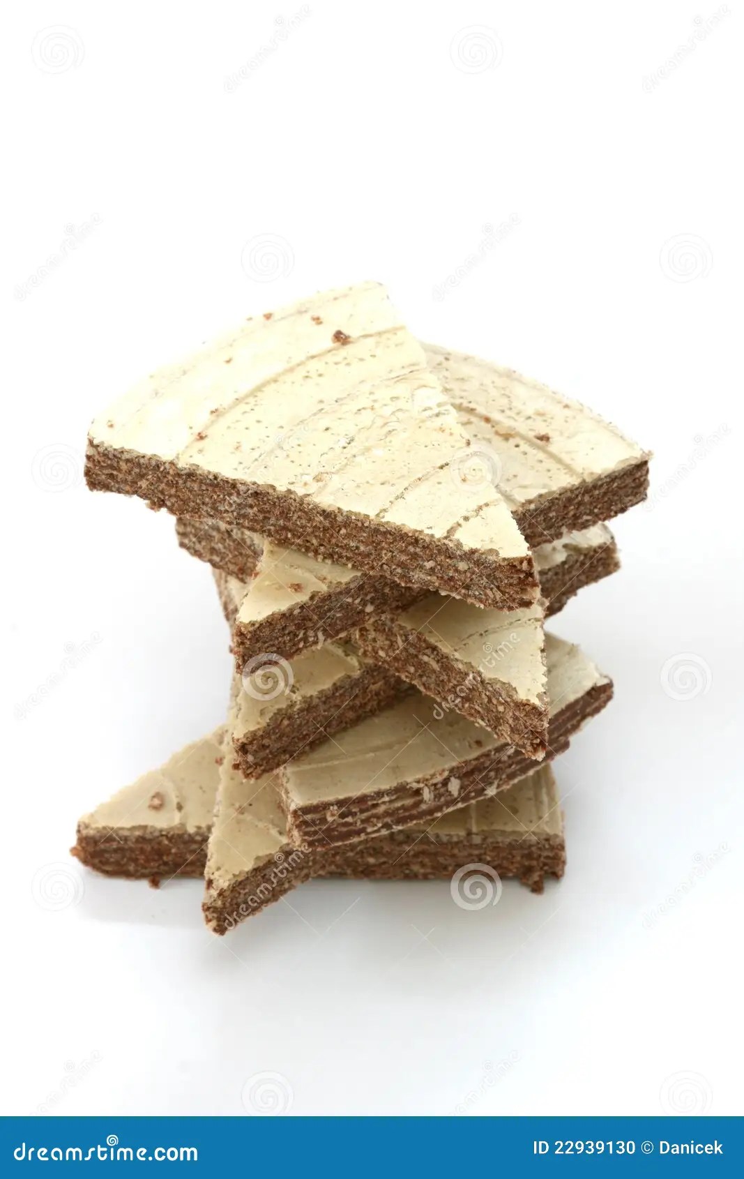Stack of Wafers in Triangle Shape Stock Photo Image of filled