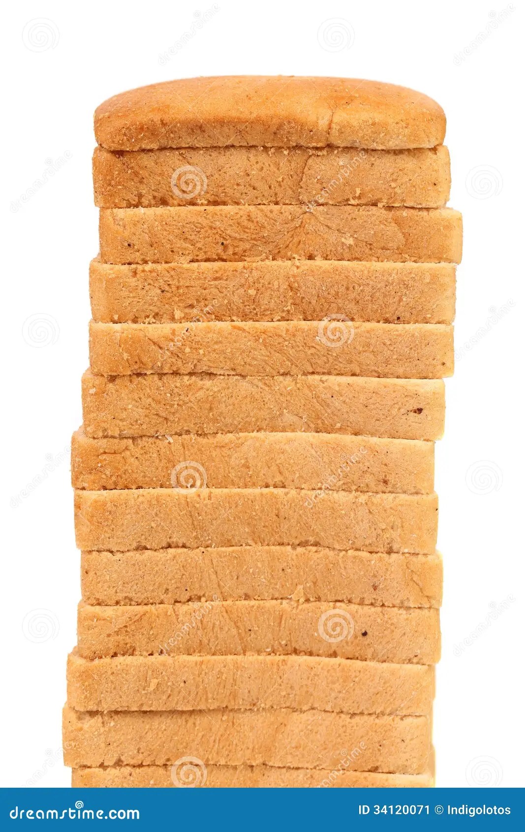 Stack of White Bread. Toasts Stock Image Image of health, closeup