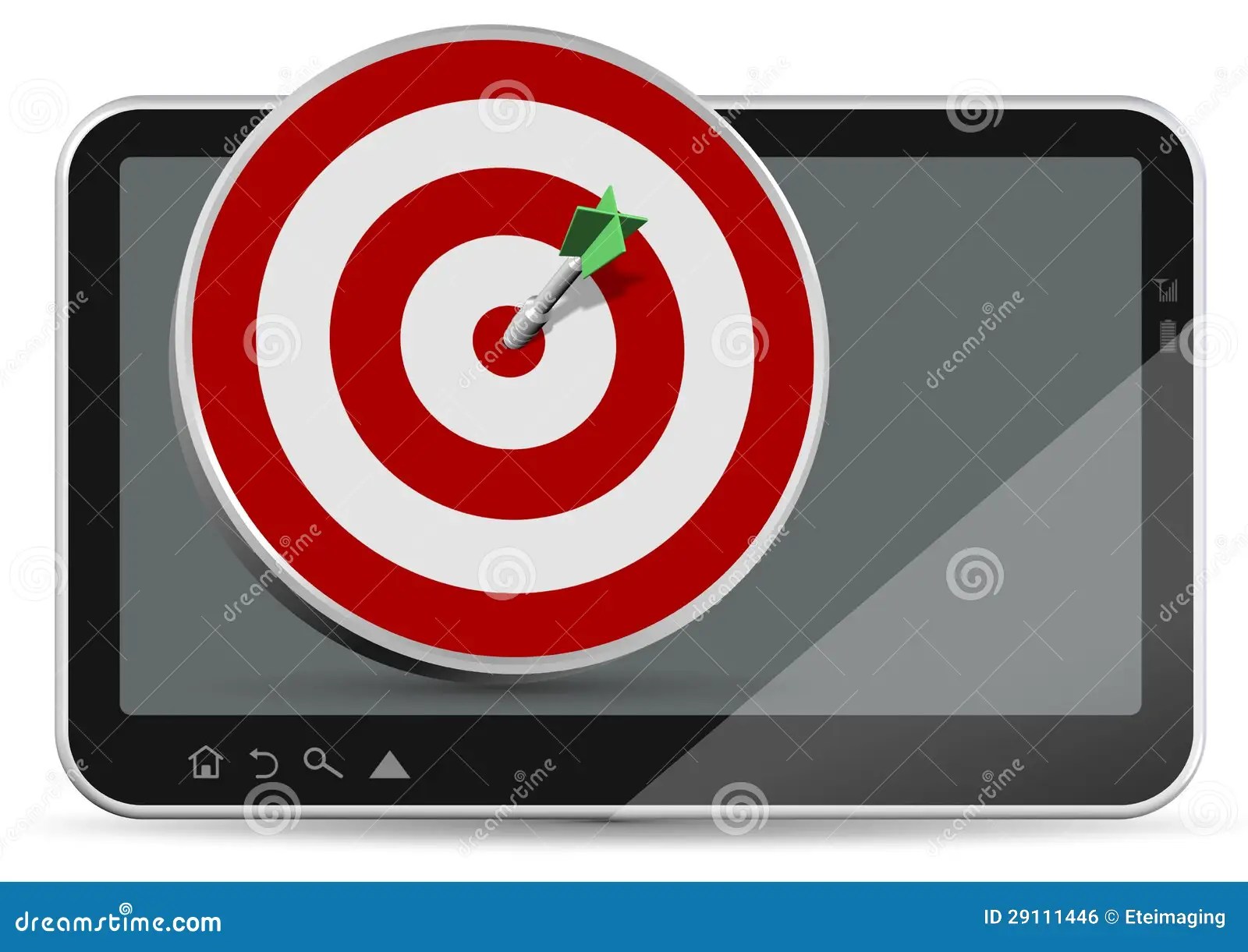 Tablet target stock illustration. Illustration of shooting 29111446