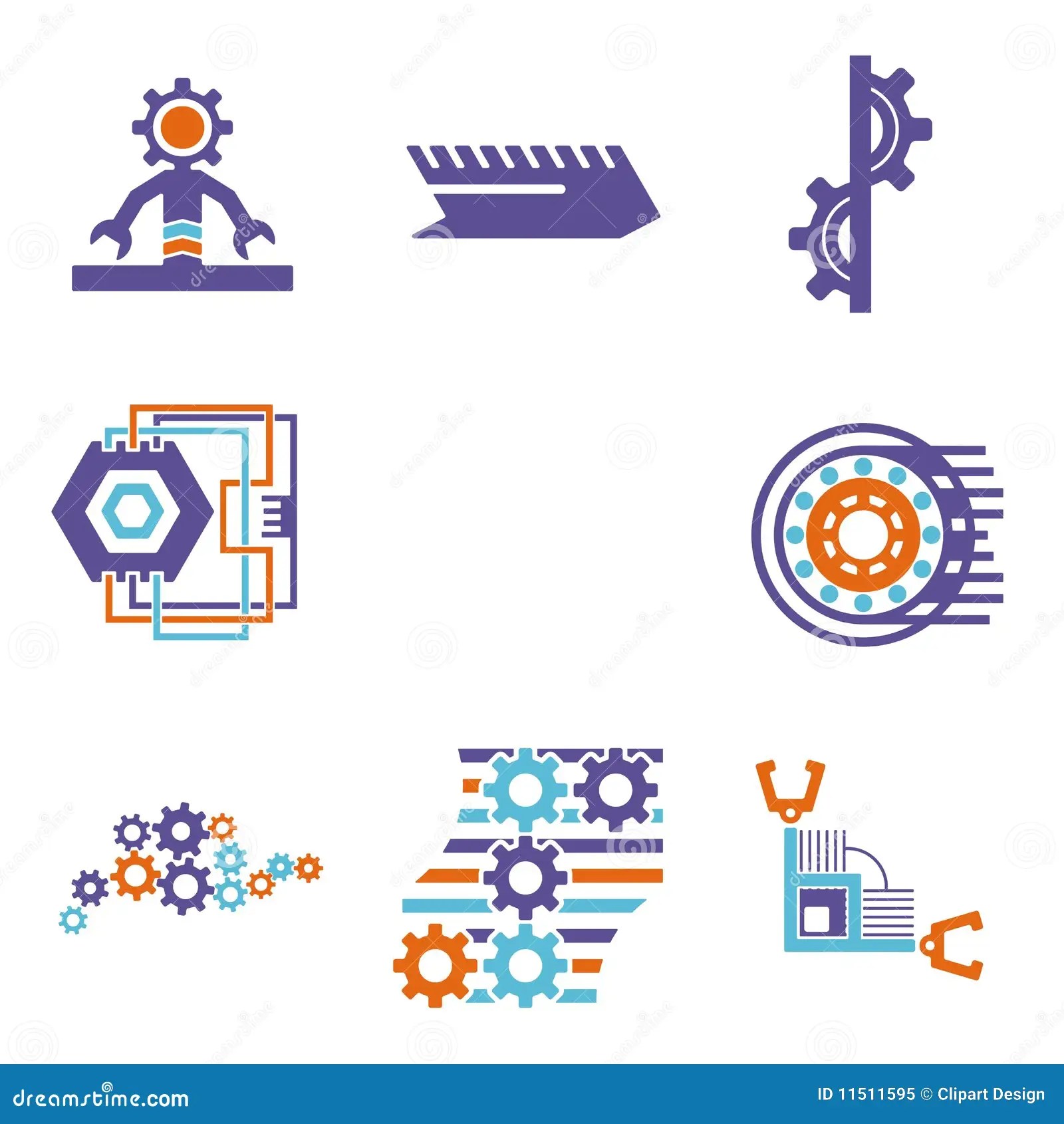 Technical Design Elements Set Stock Illustration Illustration of tech