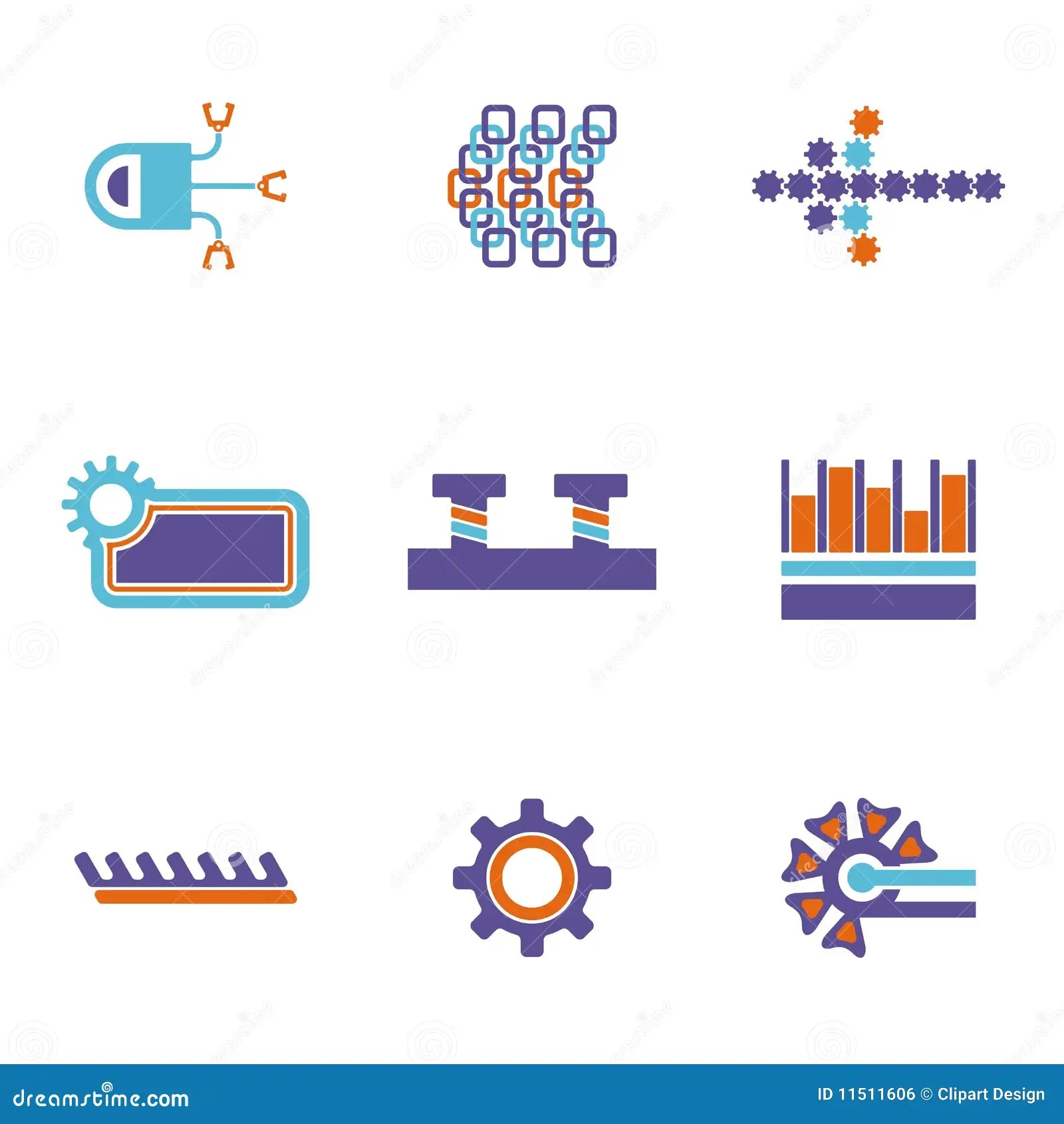Technical Design Elements Set Stock Illustration Illustration of