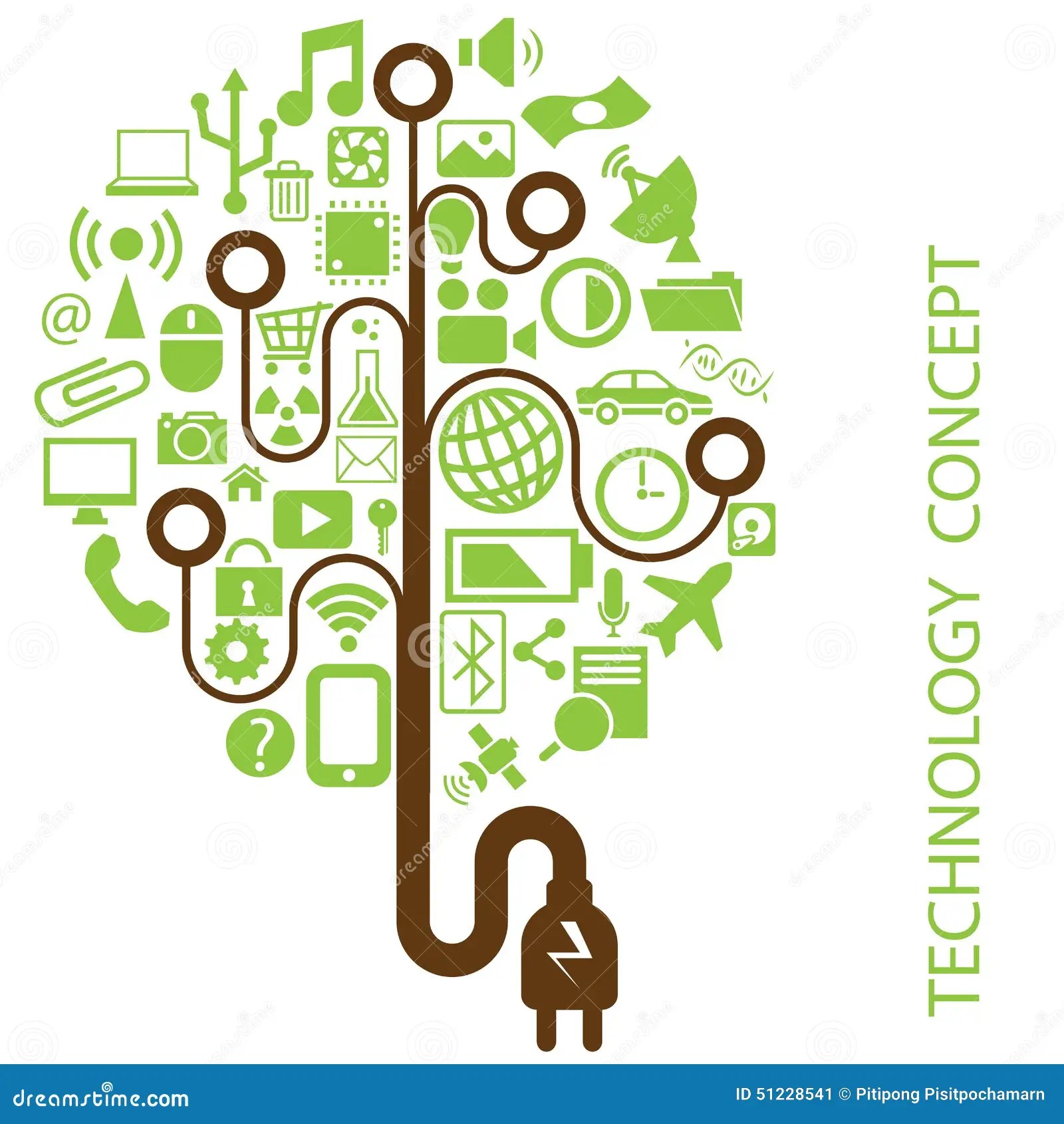 Technology Tree Stock Vector Image 51228541