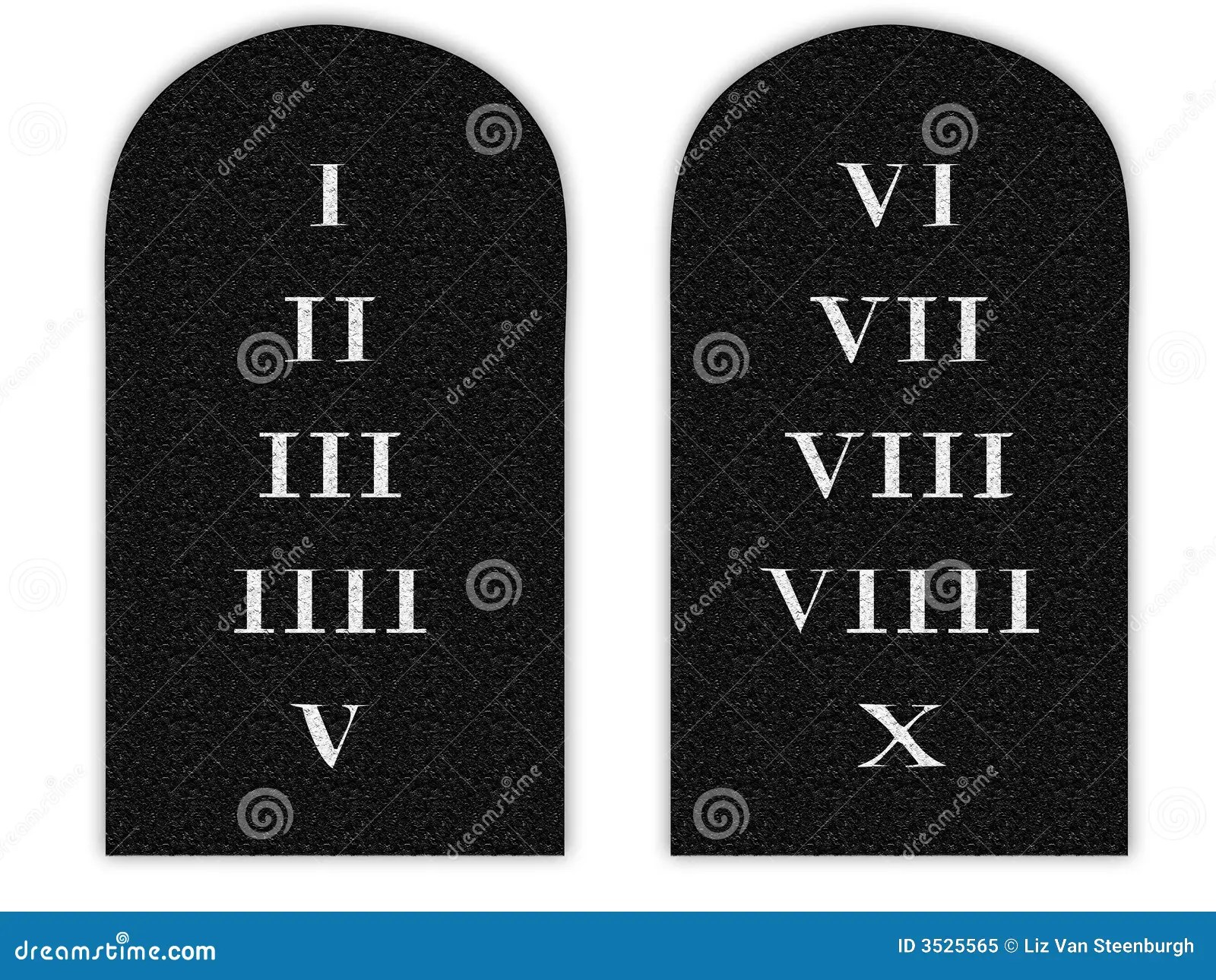 Ten Commandments stock illustration. Illustration of tablets 3525565