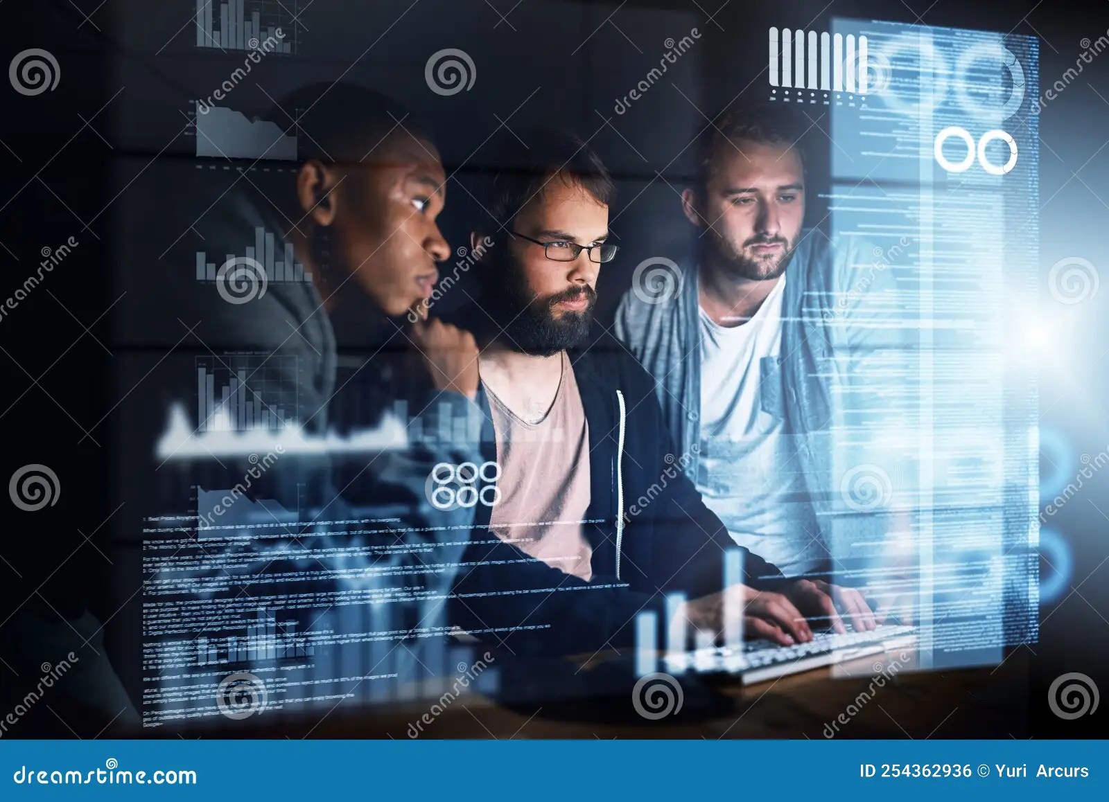 Testing in Progress. Young Computer Programmers Working on Source Code