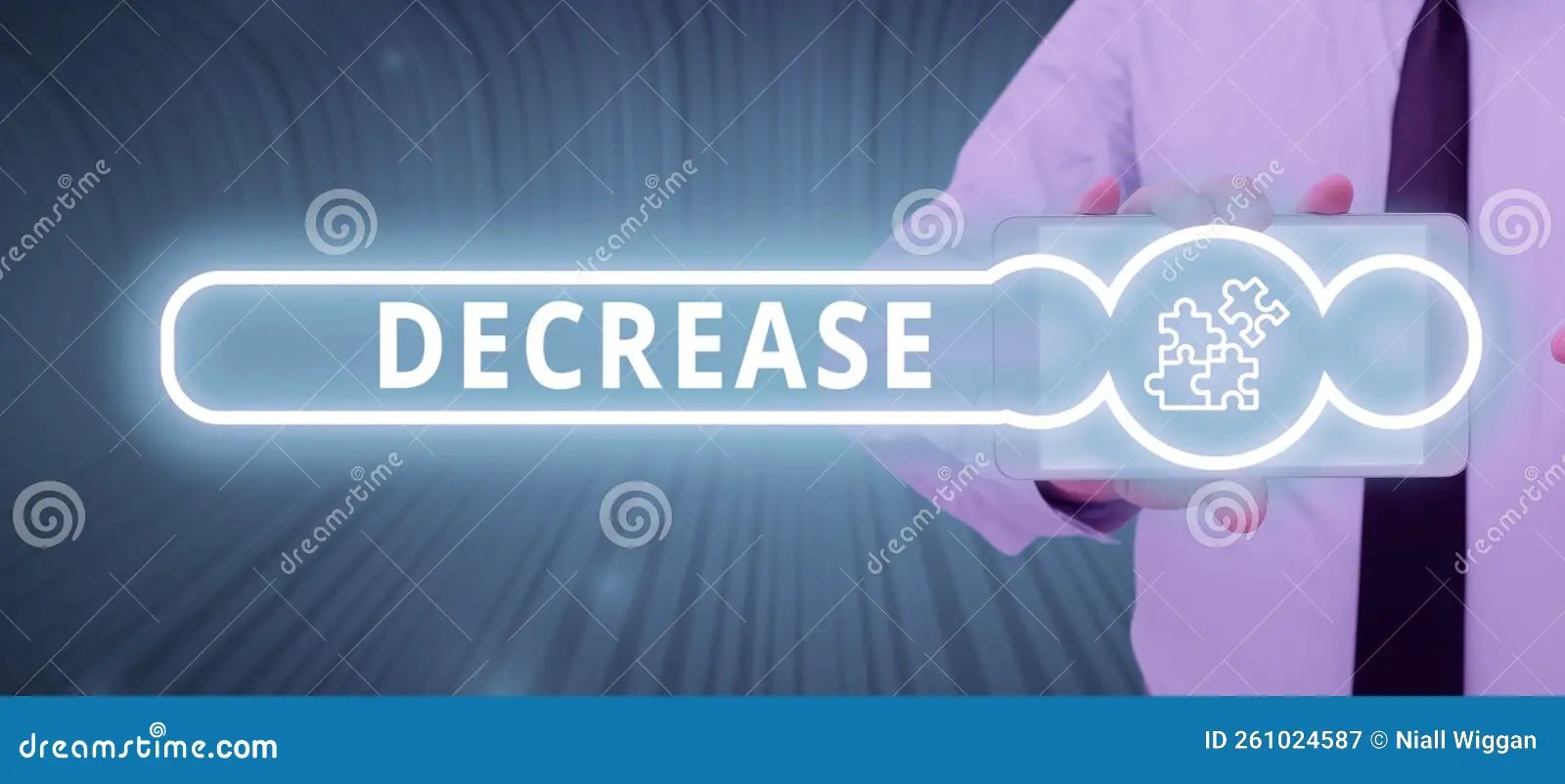 Text Caption Presenting Decrease. Word for Make or Smaller or