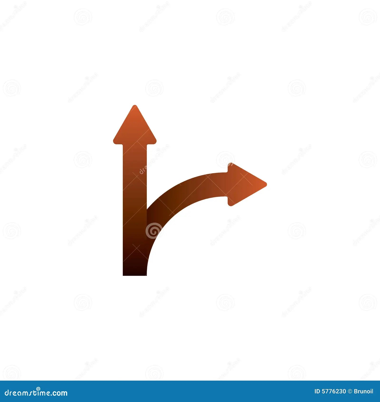 Two Splitting Arrows Stock Photo Image 5776230