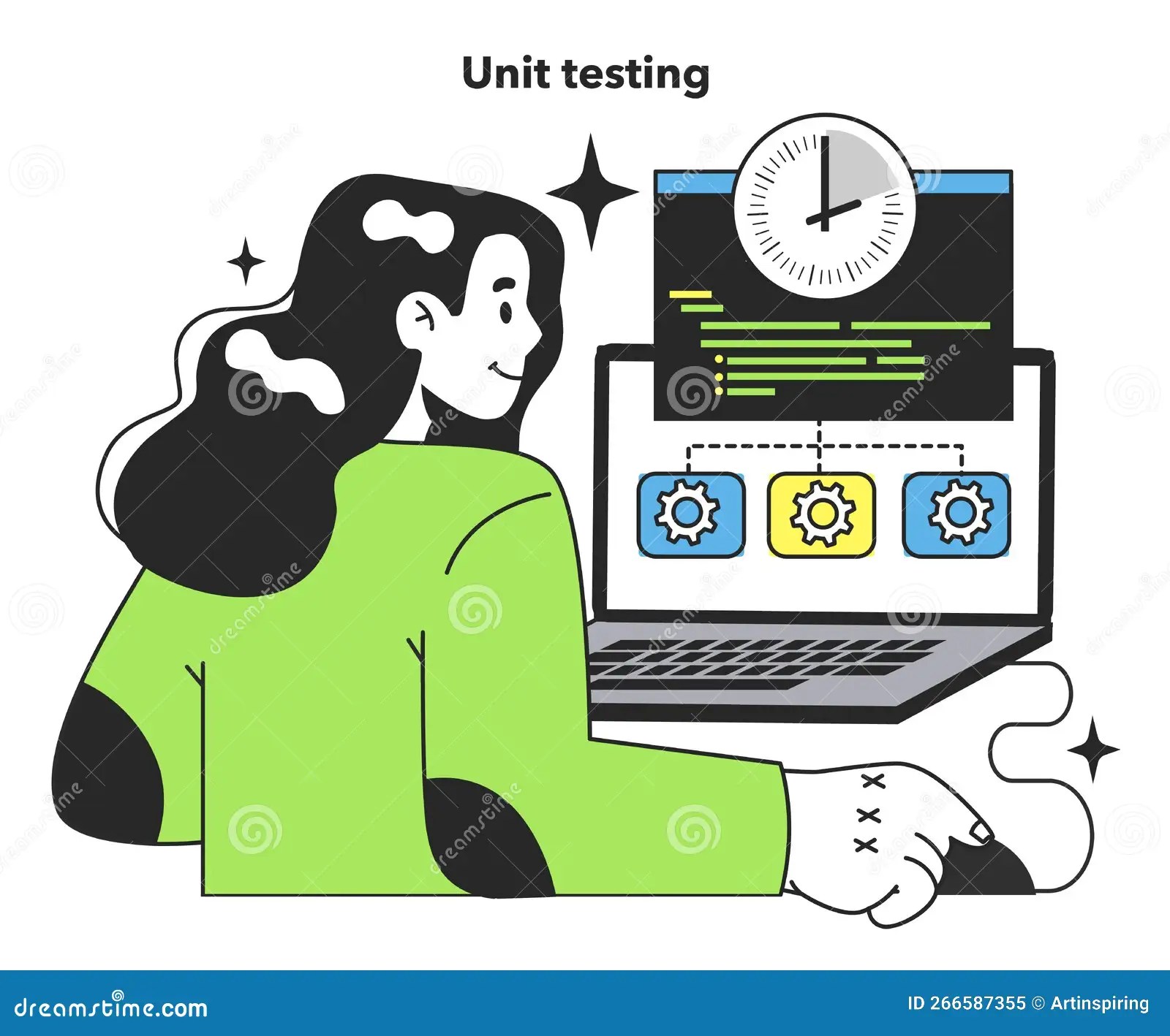 Unit Testing Level. Software Testing Methodology Stock Vector