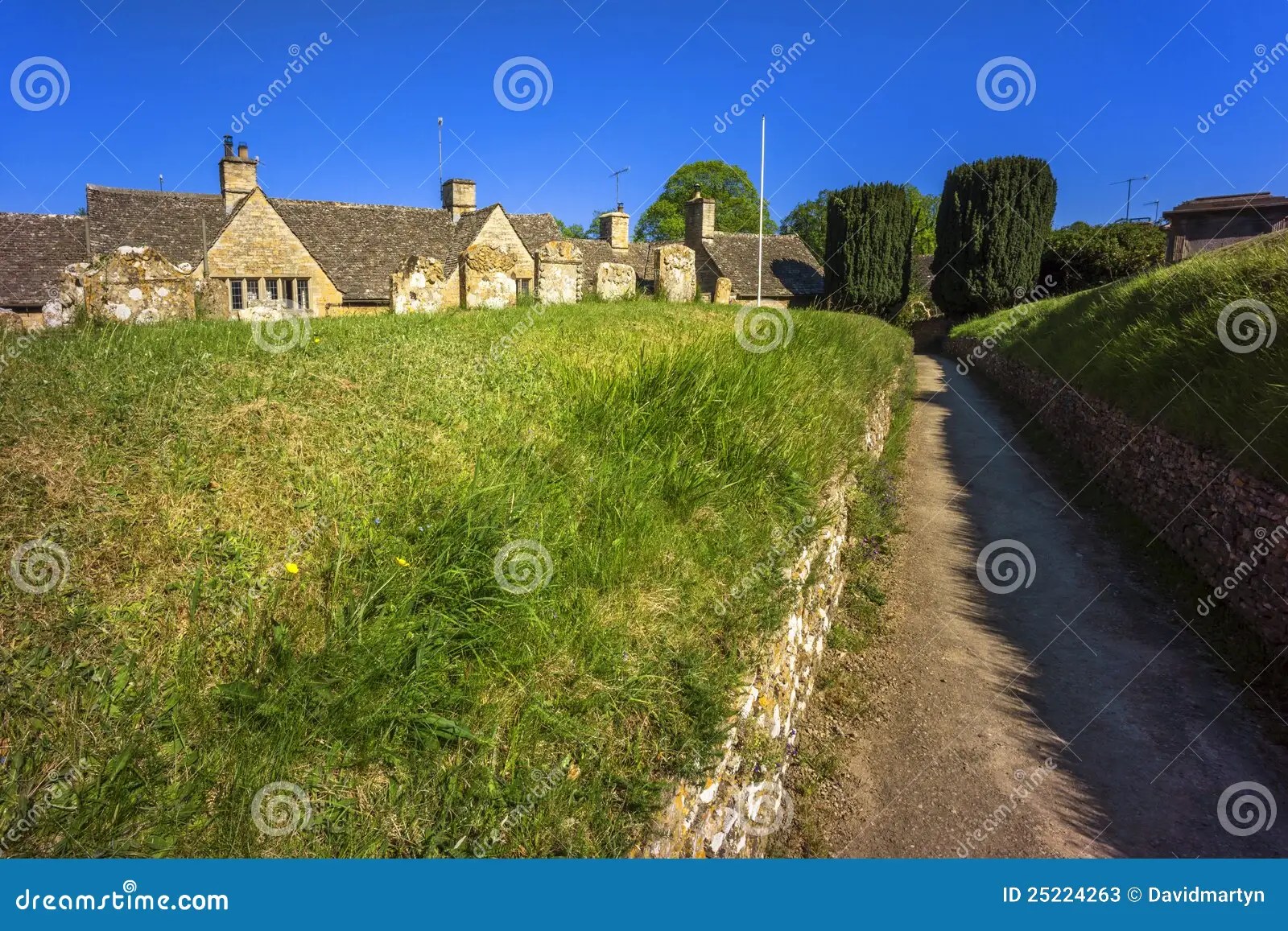 Upper slaughter stock image. Image of home, road, gloucestershire