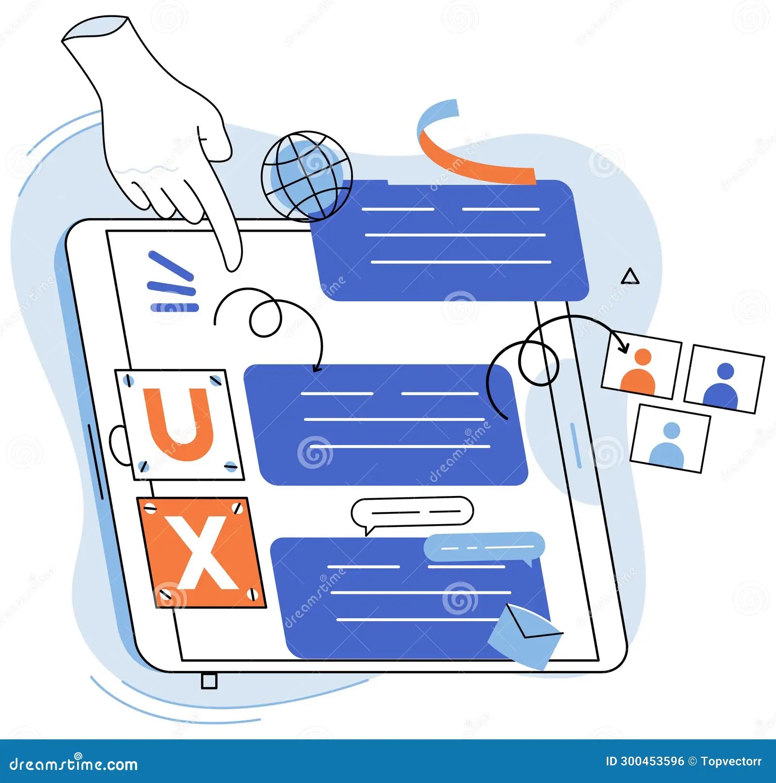 UX Design Metaphor. User Interface, Gateway To Softwares Functionality